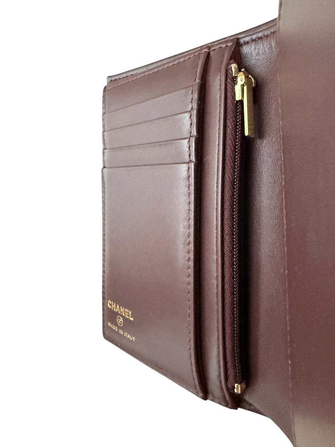 Chanel Geldbörse / Passport Holder aus schwarzem Kaviarleder