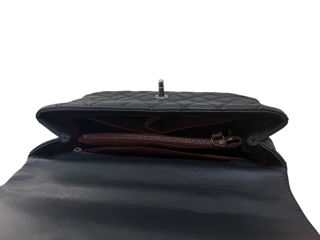 Chanel Coco Handle aus schwarzem Caviarleder