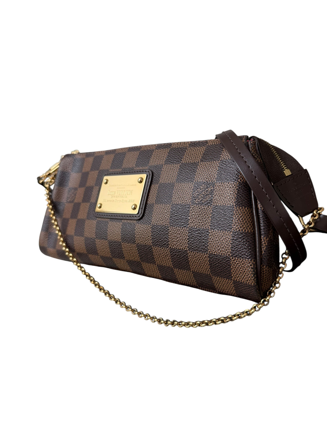 Louis Vuitton Eva Pochette in Damier Ebene Canvas