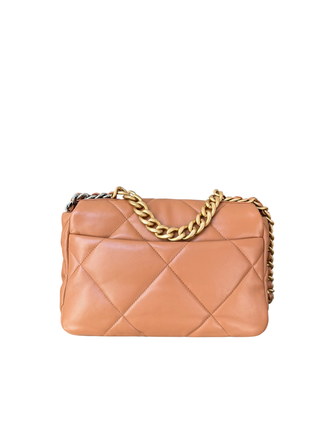 Chanel 19 small in der Farbe Caramel / Cognac / Karamell