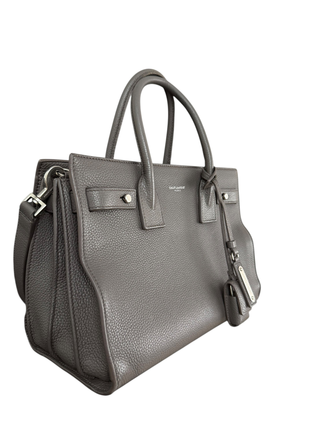 YSL Sac de Your aus grauem weichem Kalbsleder