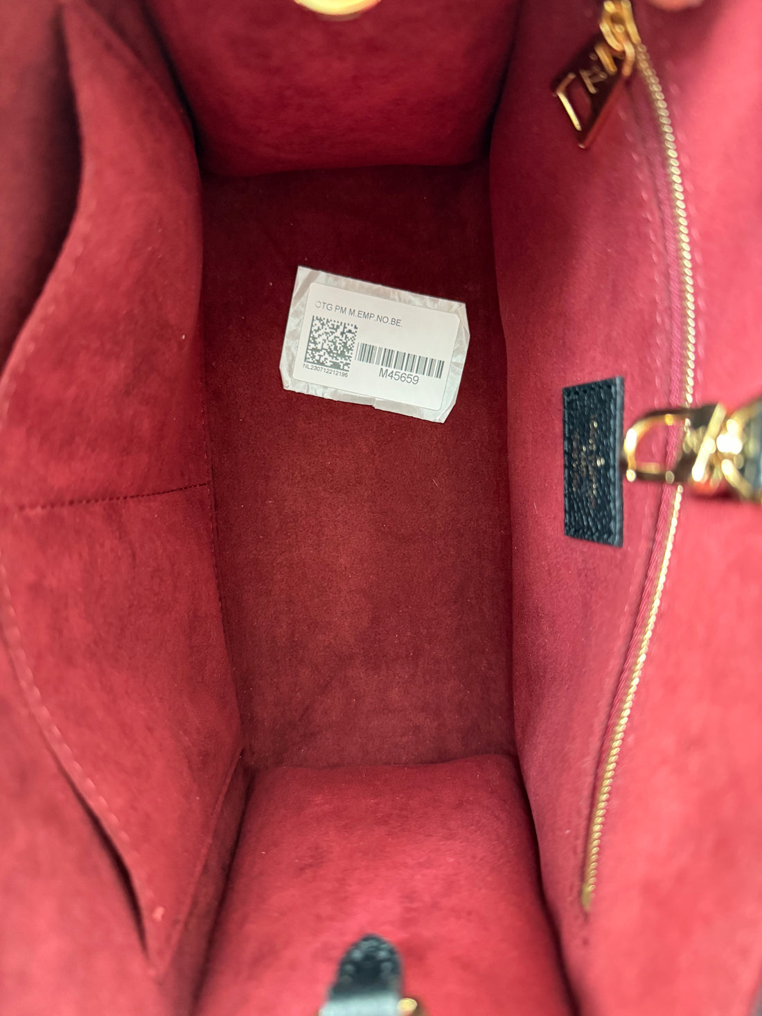 Louis Vuitton Onthego pm Empreinte Leder Bicolor schwarz