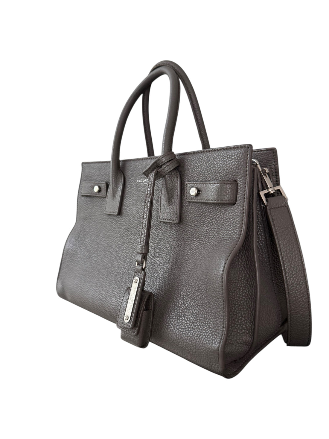 YSL Sac de Your aus grauem weichem Kalbsleder