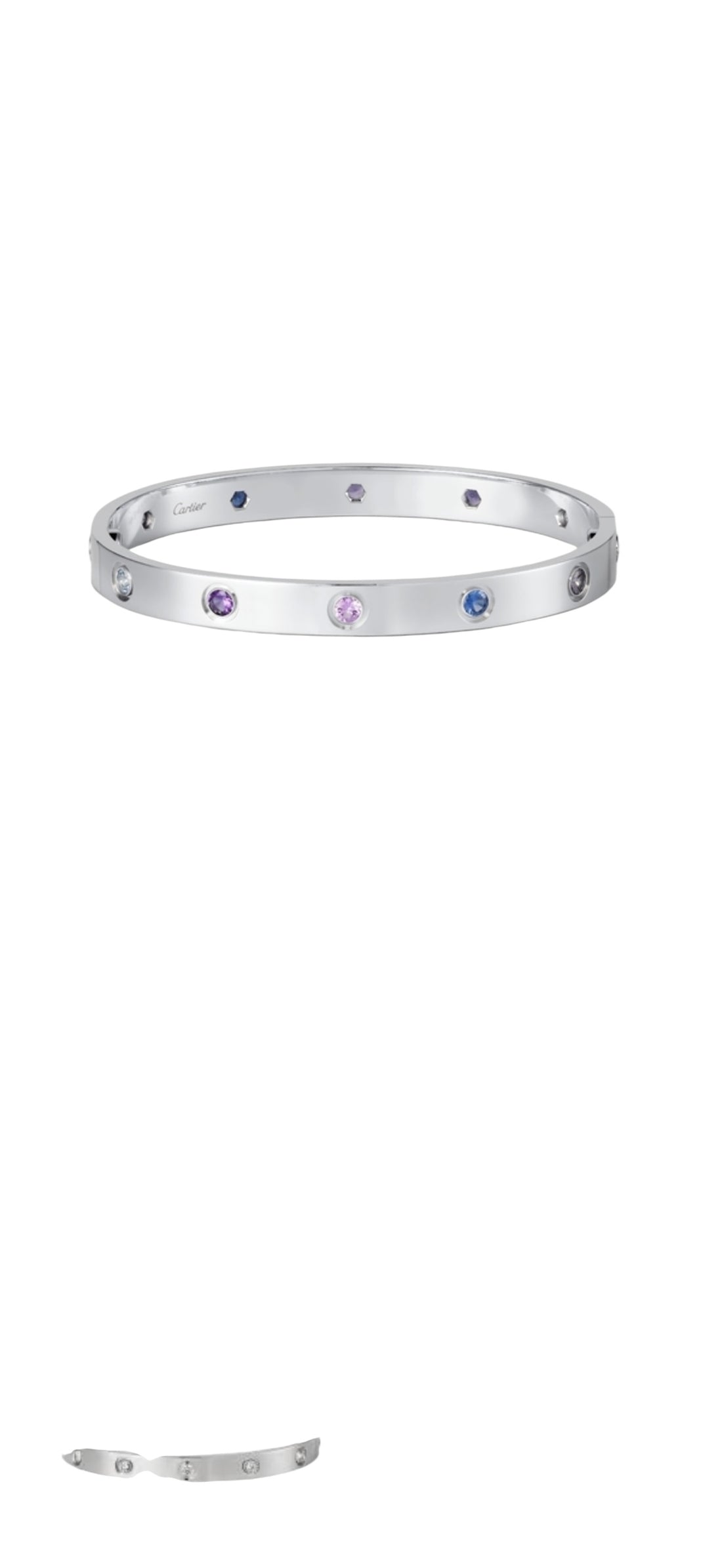 Cartier Love Bracelett aus Weissgold und 10 Steinen