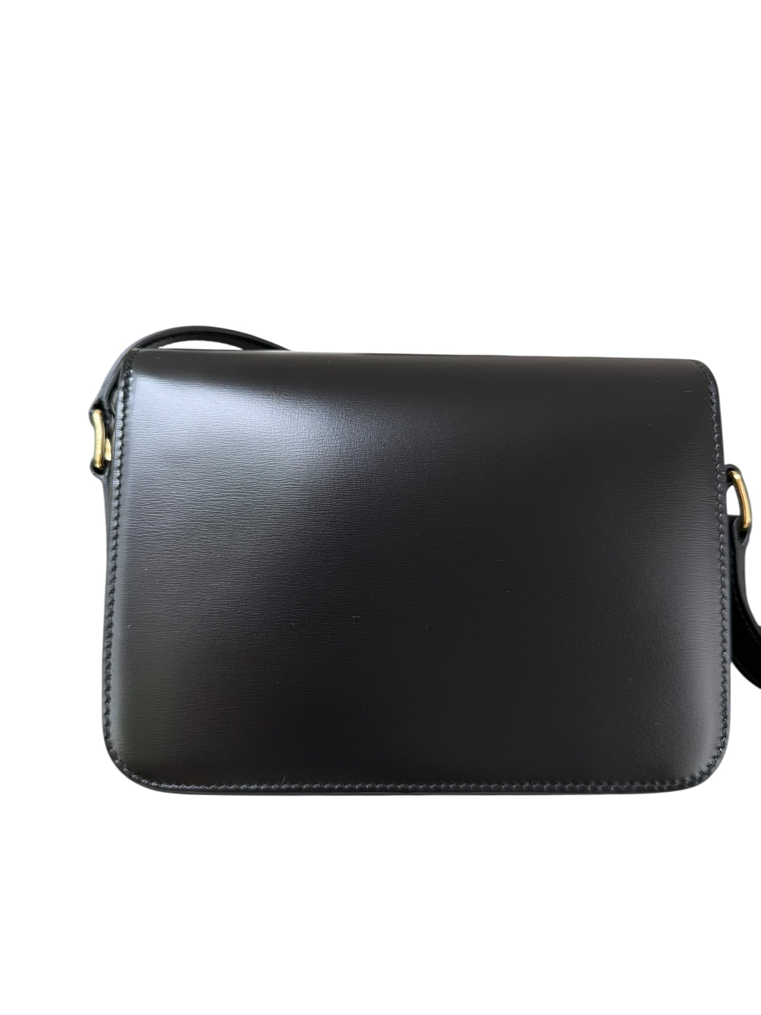 Celine Teen Triomphe aus glänzendem Kalbsleder und goldfarbener Hardware