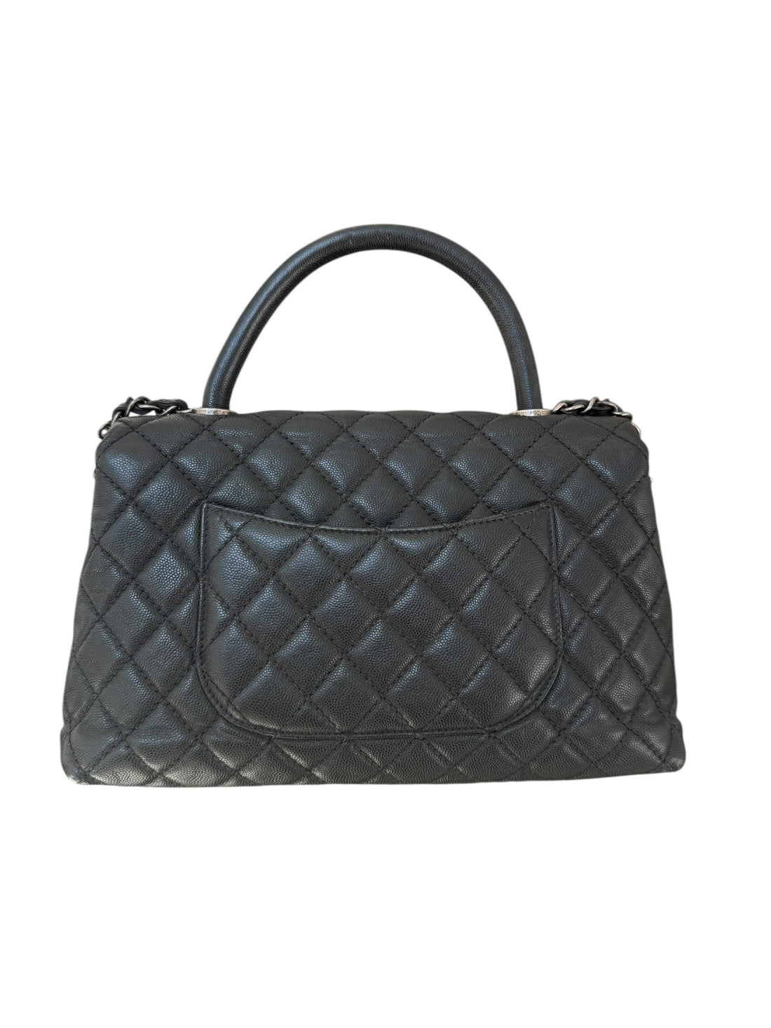 Chanel Coco Handle aus schwarzem Caviarleder