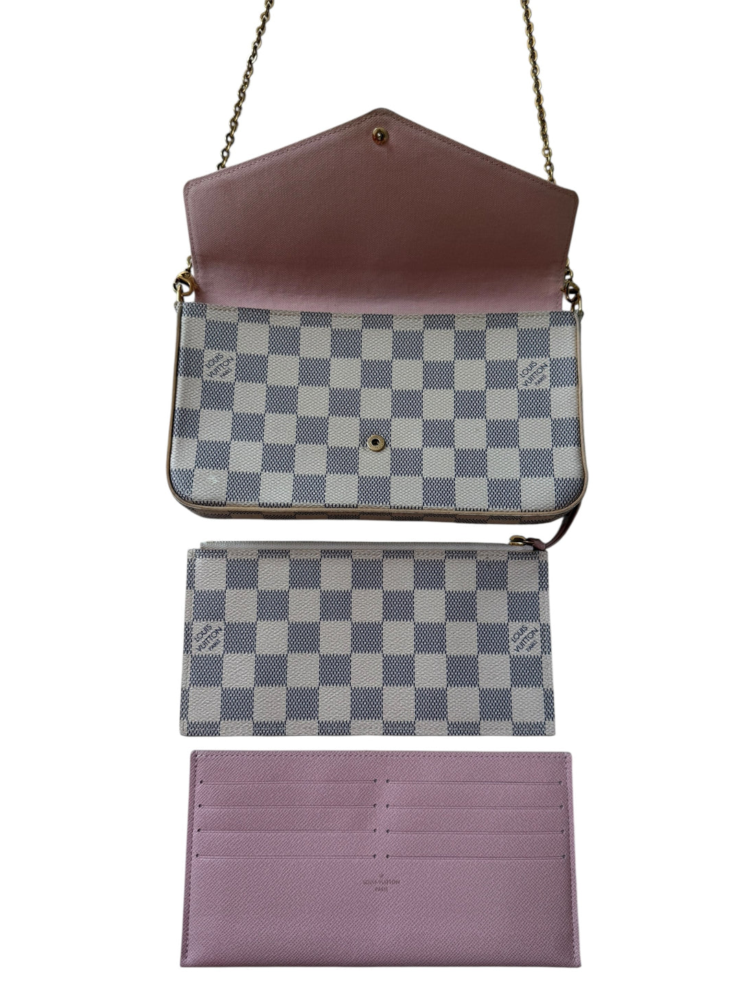 Louis Vuitton Félicie Pochette in Damier Azur Canvas