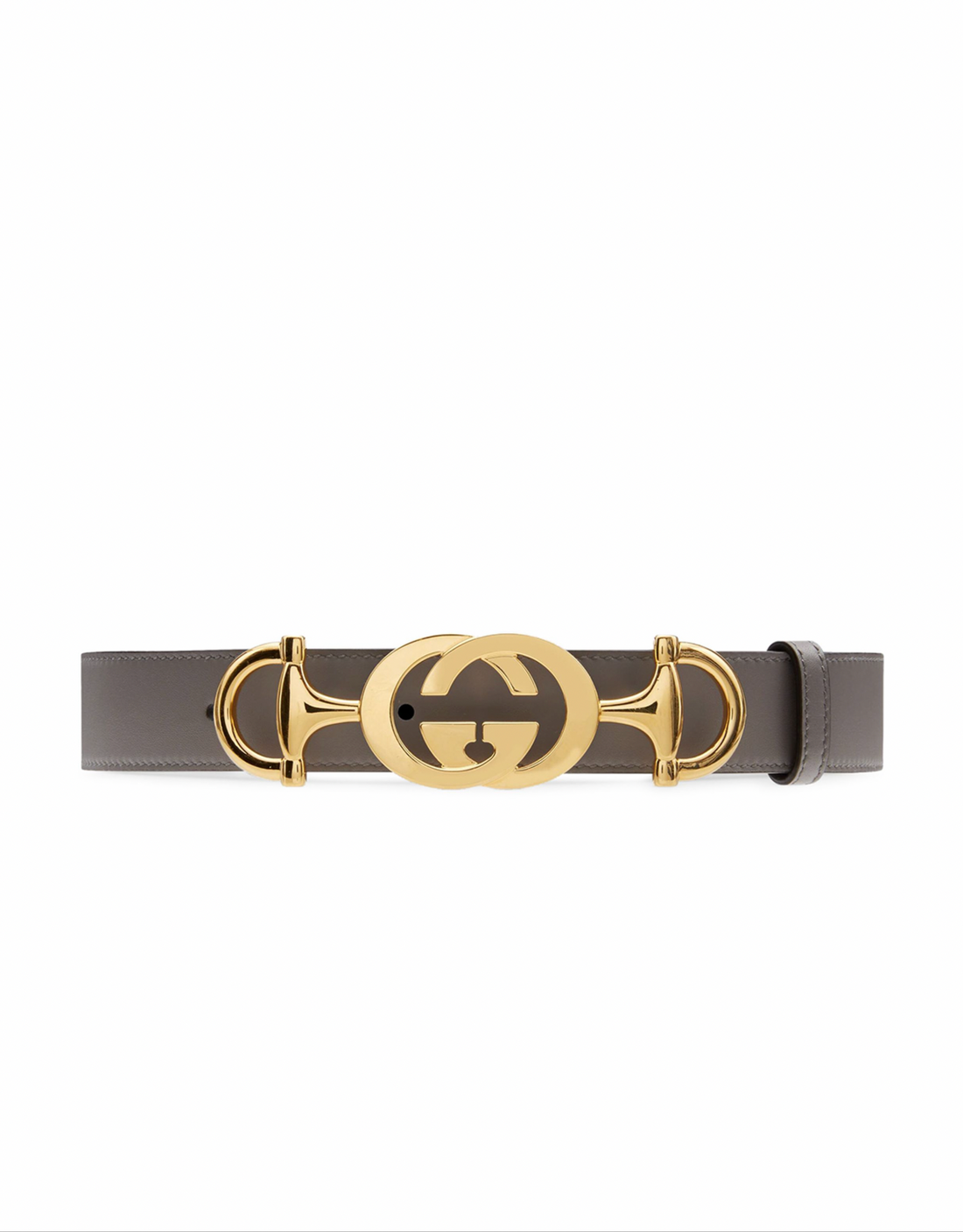 Gucci Gorsebit Buckle Gürtel grau