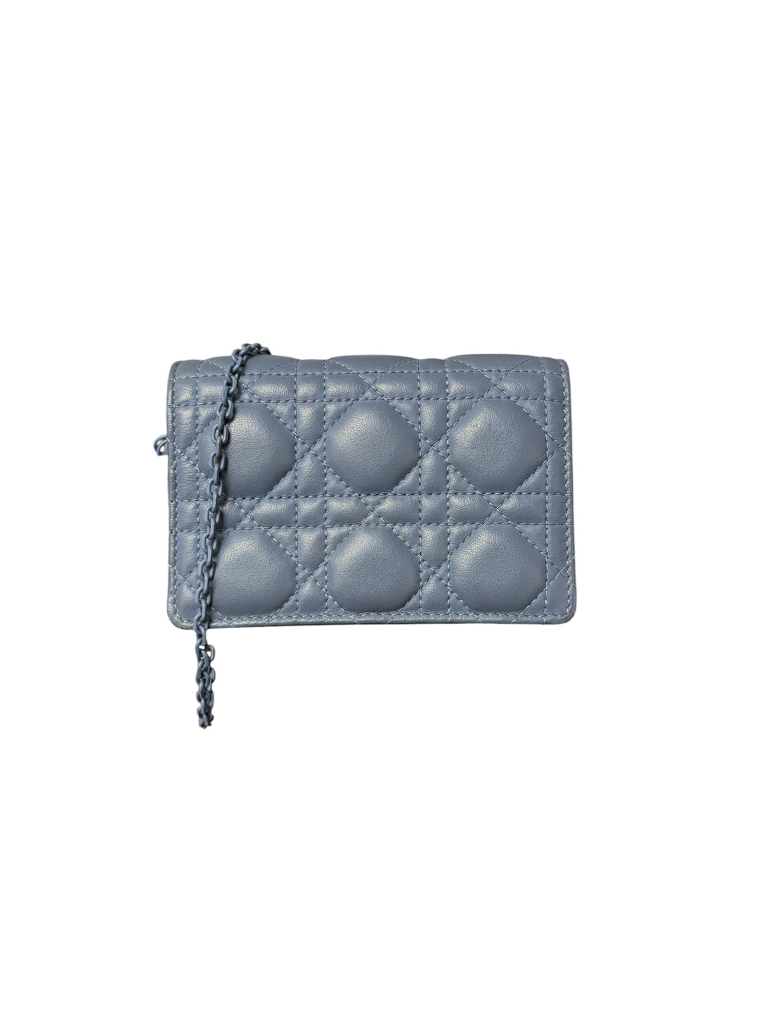 Christian DIOR Nano Card Holder mit abnehmbarer Kette und abnehmbarem Dior Anhänger.