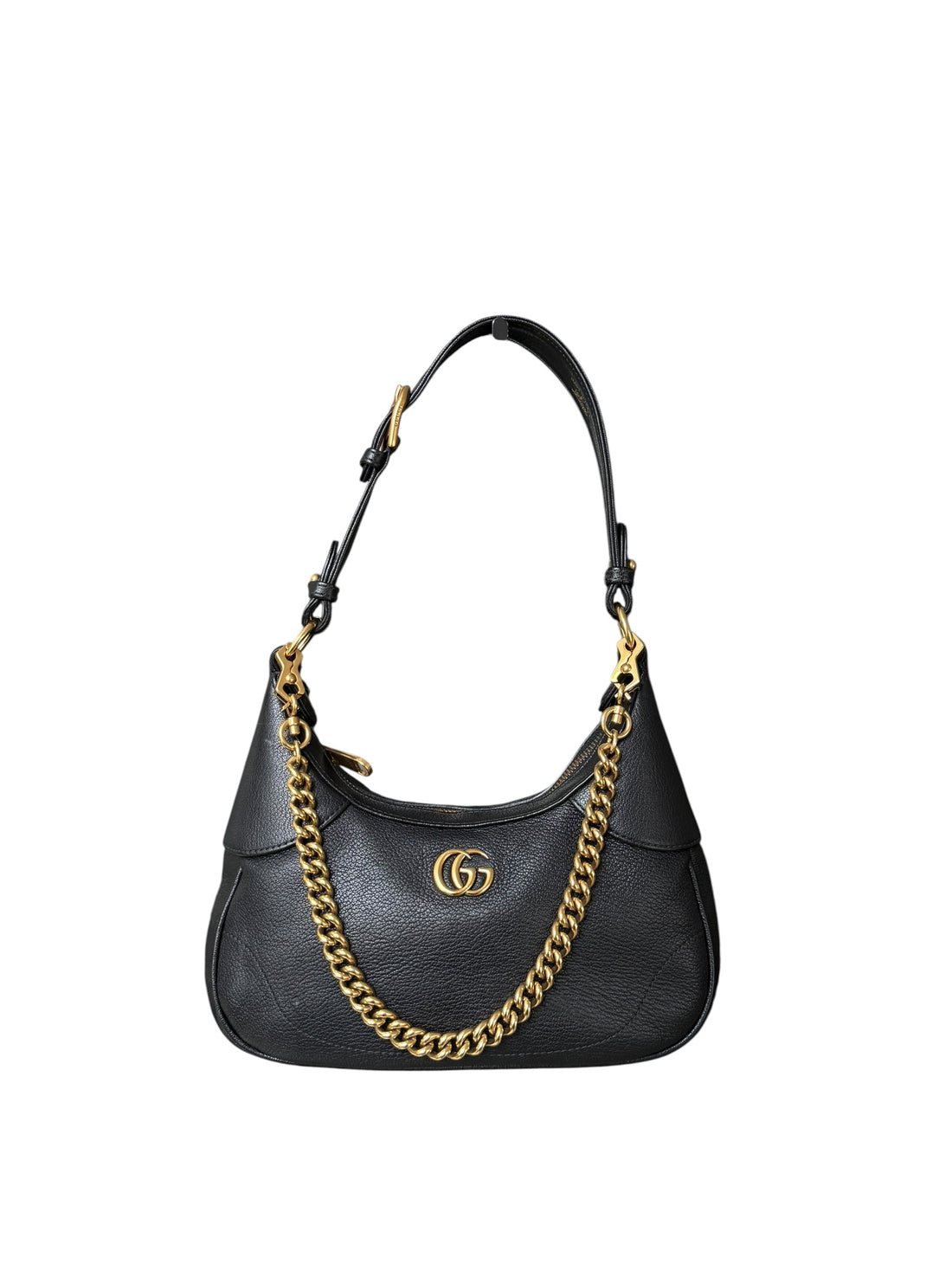 Gucci Aphrodite Schultertasche small mit abnehmbarer Kette und zusätzlichem langen Schulterriemen.