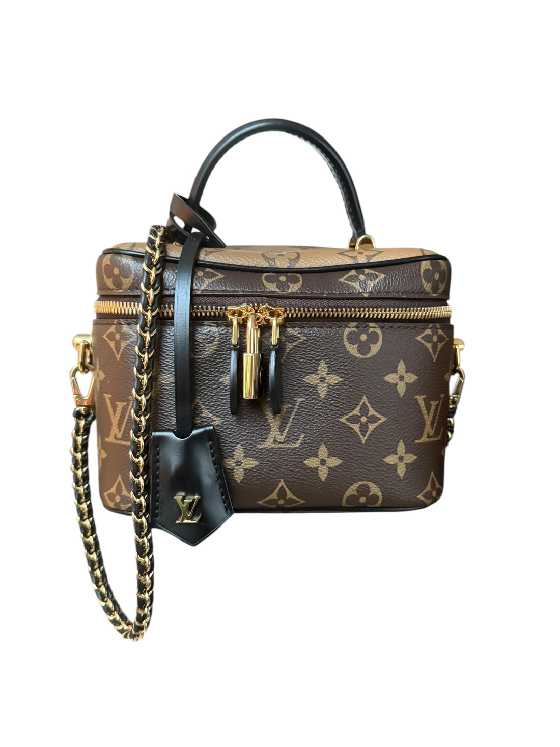 Louis Vuitton Vanity Bag pm aus beschichtetem Monogram Canvas und Monogram Reverse Canvas.