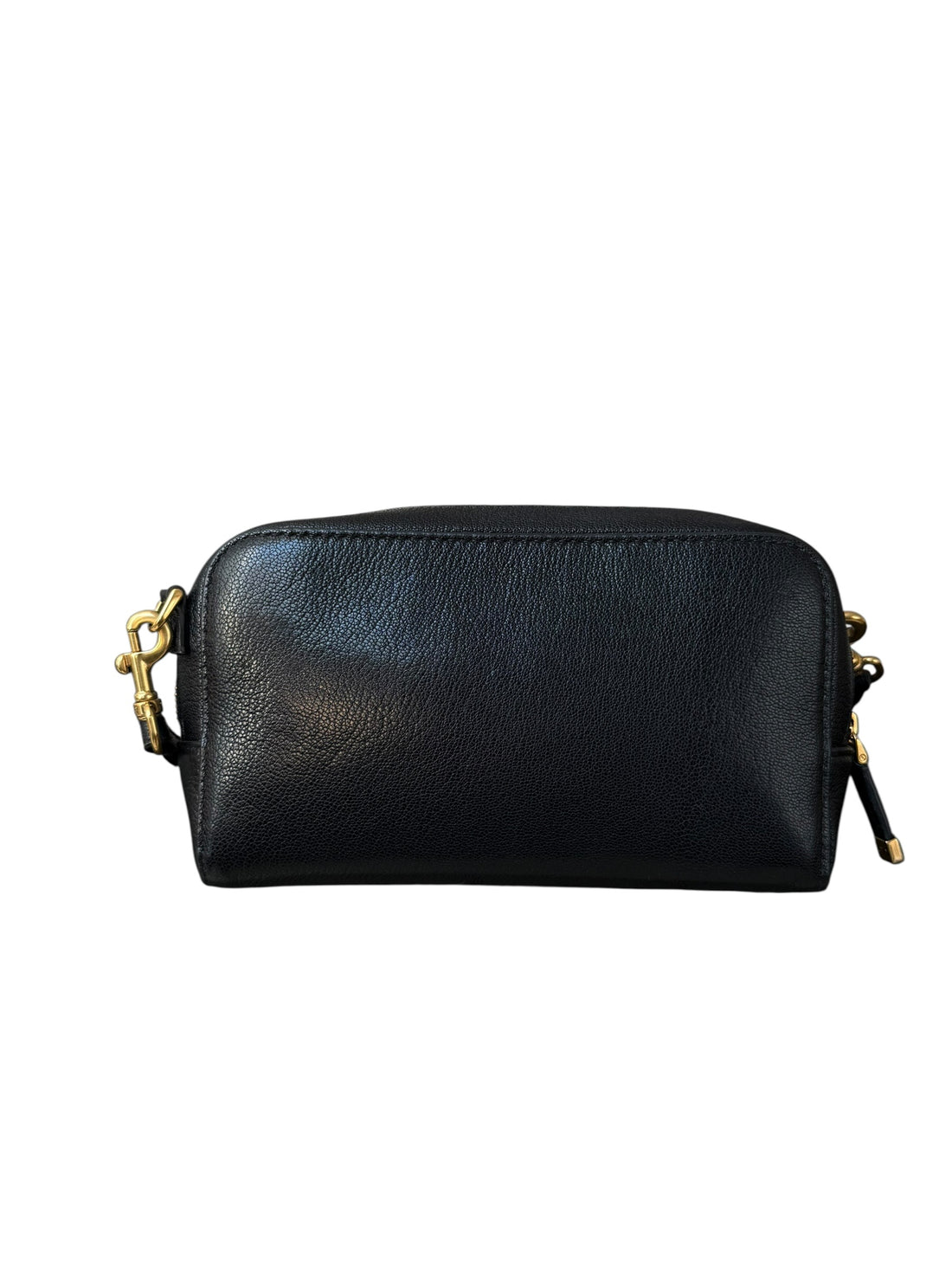 Dior Saddle Pouch aus schwarzem Ziegenleder und goldfarbener Hardware