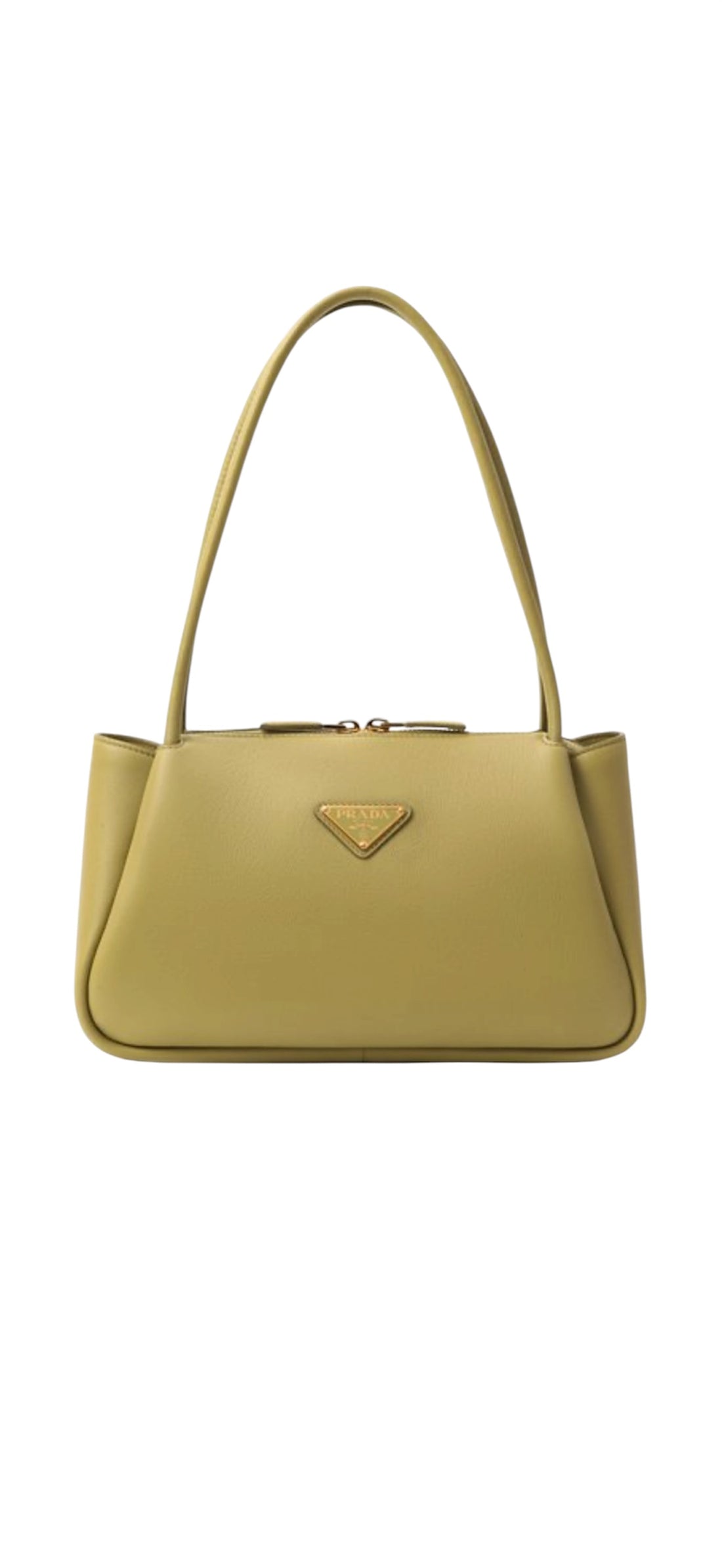 Prada Darling mittelgrosse Schulter Tasche in der Farbe Pistazie aus weichem Kalbsleder.