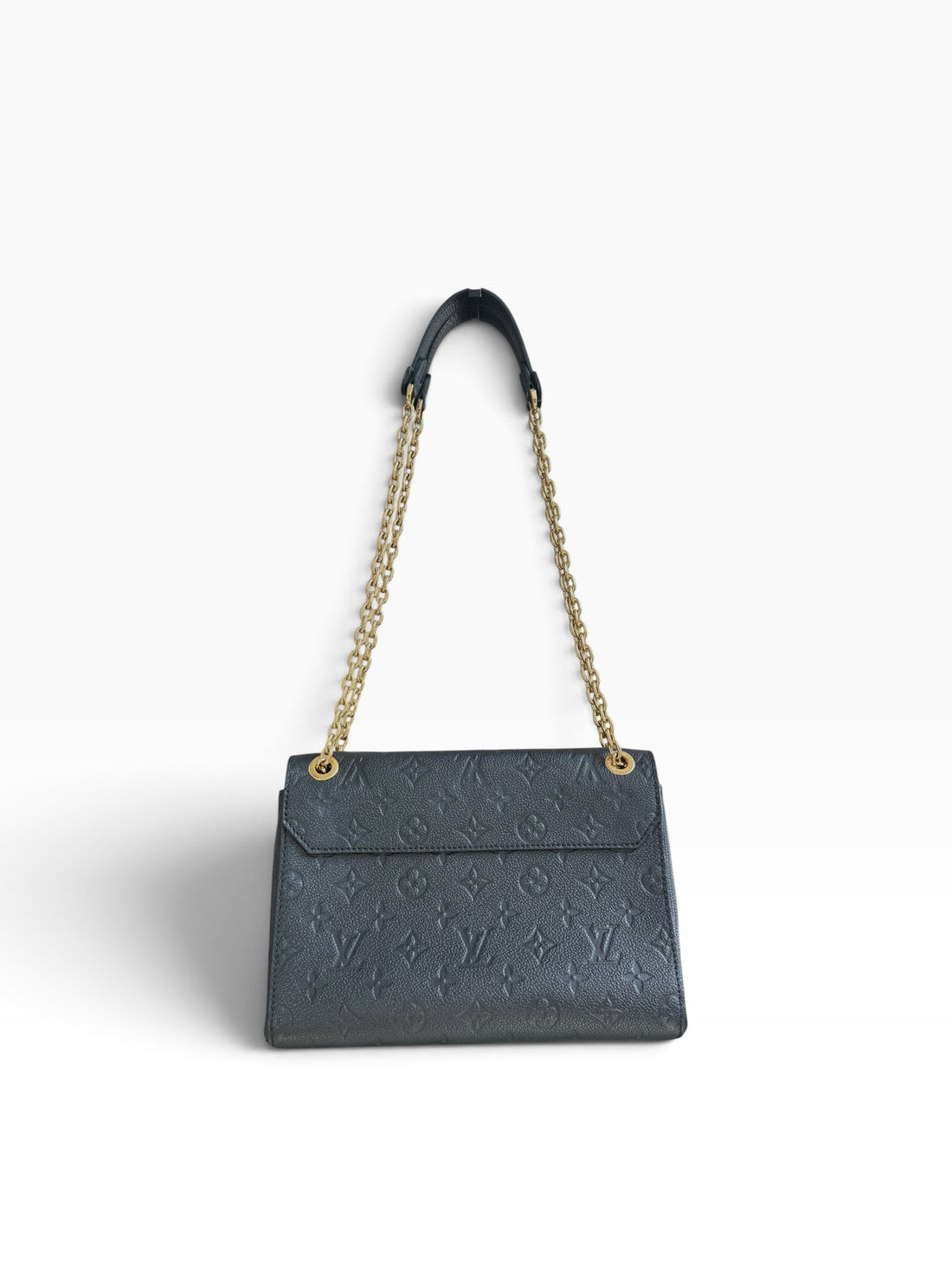 Louis Vuitton Vavin aus schwarzem, geprägtem, geschmeidigem und genarbtem Rindsleder