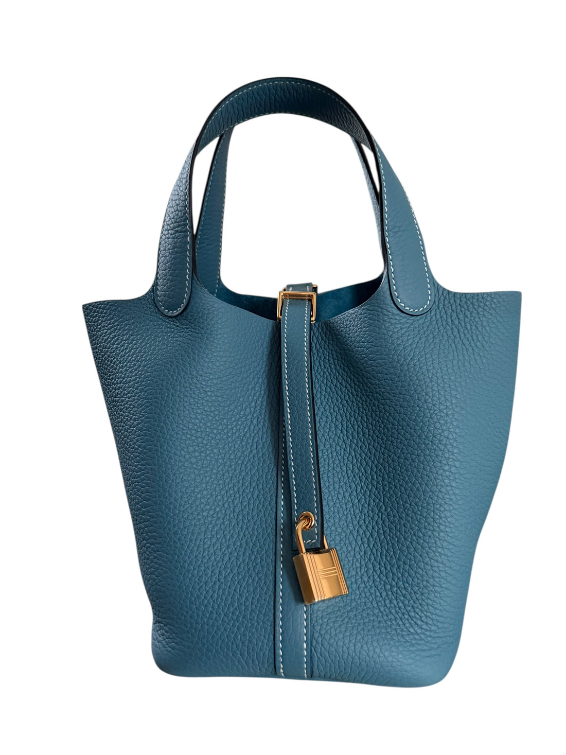 Hermès Picotin 18 in der Farbe New Bleu Jean aus Taurillon Clemence Leder