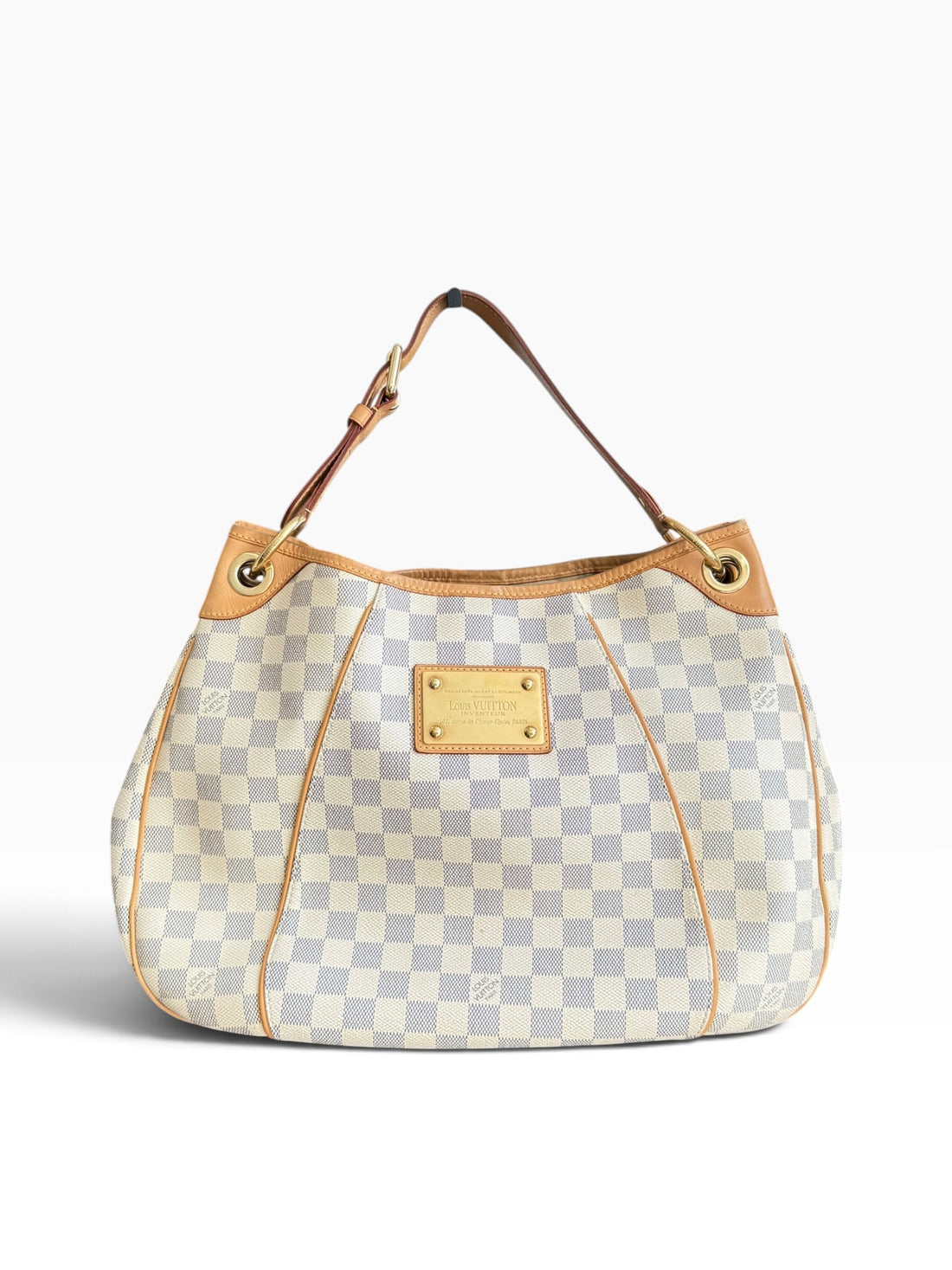 Louis Vuitton Galliera PM aus Damier Azur Canvas. Verstellbarer Schulriemen.