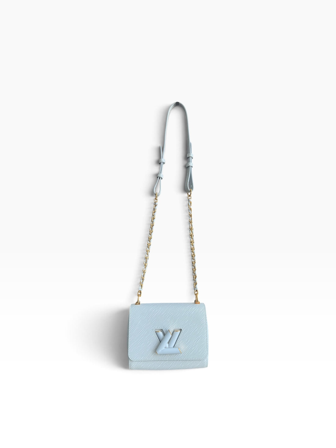Louis Vuitton Twist Handtasche aus hellblauem Epi-Leder