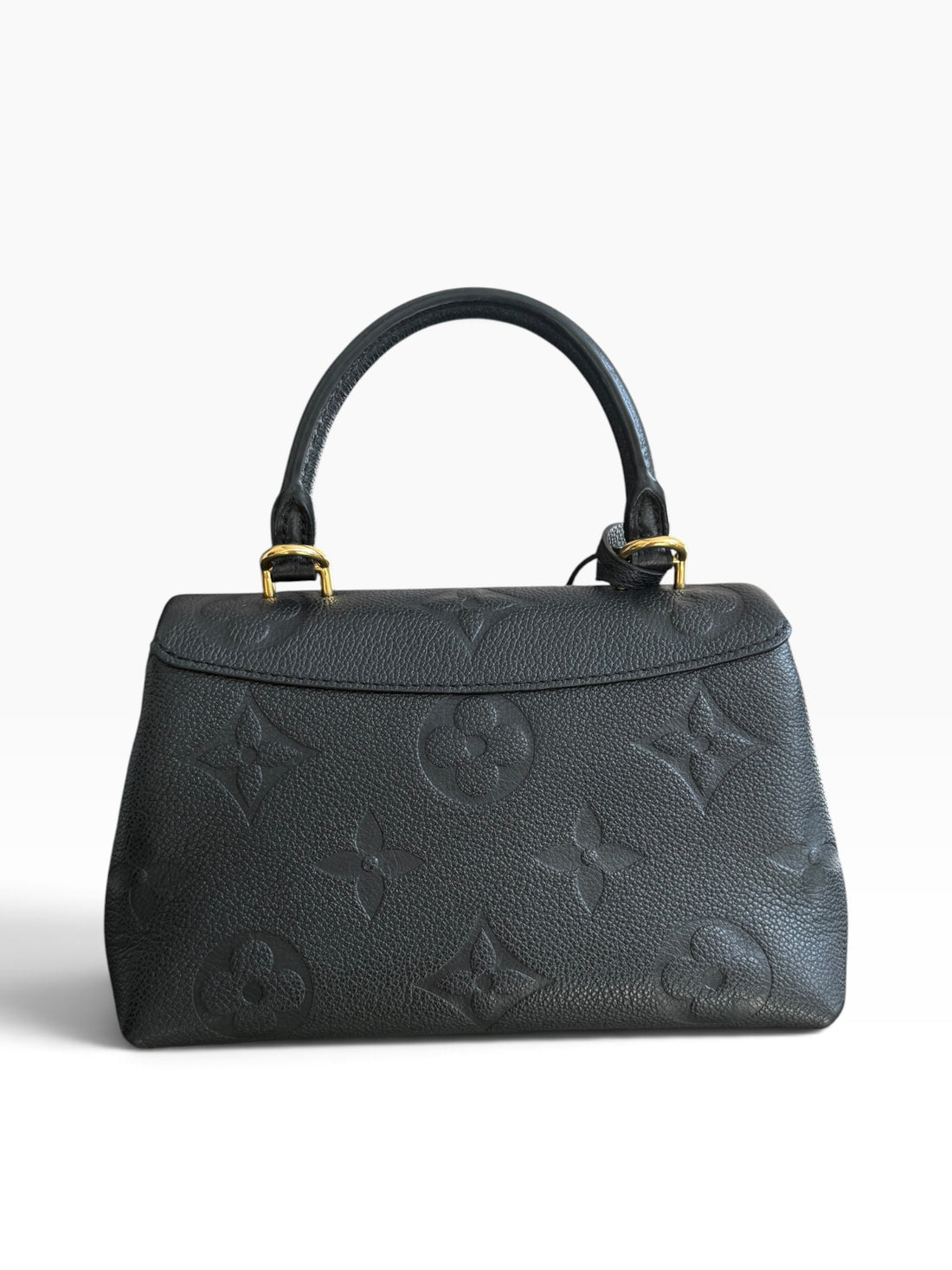 Louis Vuitton Madeleine BB aus schwarzem genarbtem Monogram Empreinte Rindsleder.