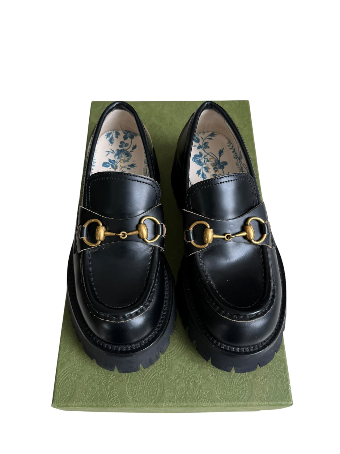 Gucci Horsebit Loafer in der Grösse 35 1/2 aus schwarzem Leder und goldfarbener Horsebit Schnalle
