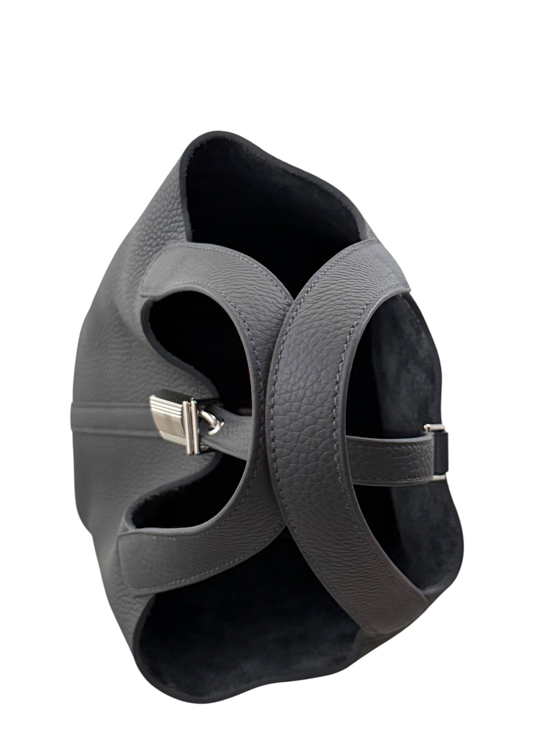 Hermès Picotin 18 Eclat in Ardoise / Gris Platine aus Taurillon Clemence Leder.