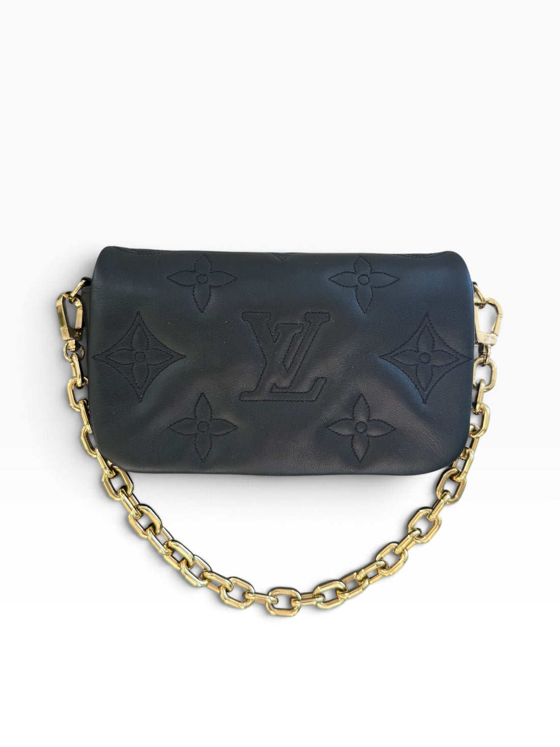Louis Vuitton Wallet on Strap Bubblegram in Empreinte Leder mit abnehmbarer Kette und abnehmbaren Schulterriemen. Limited Edition