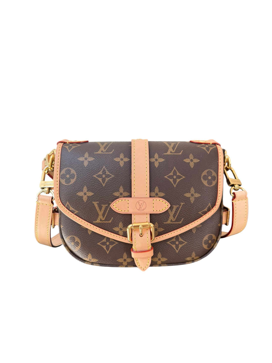 Louis Vuitton Saumur BB in Monogram Canvas mit abnehmbarem und verstellbarem Schulterriemen