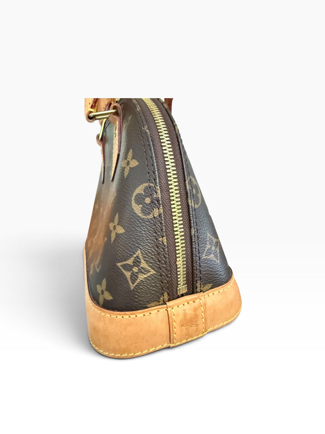 Louis Vuitton Alma BB Monogram Canvas mit abnehmbarem Schulterriemen.
