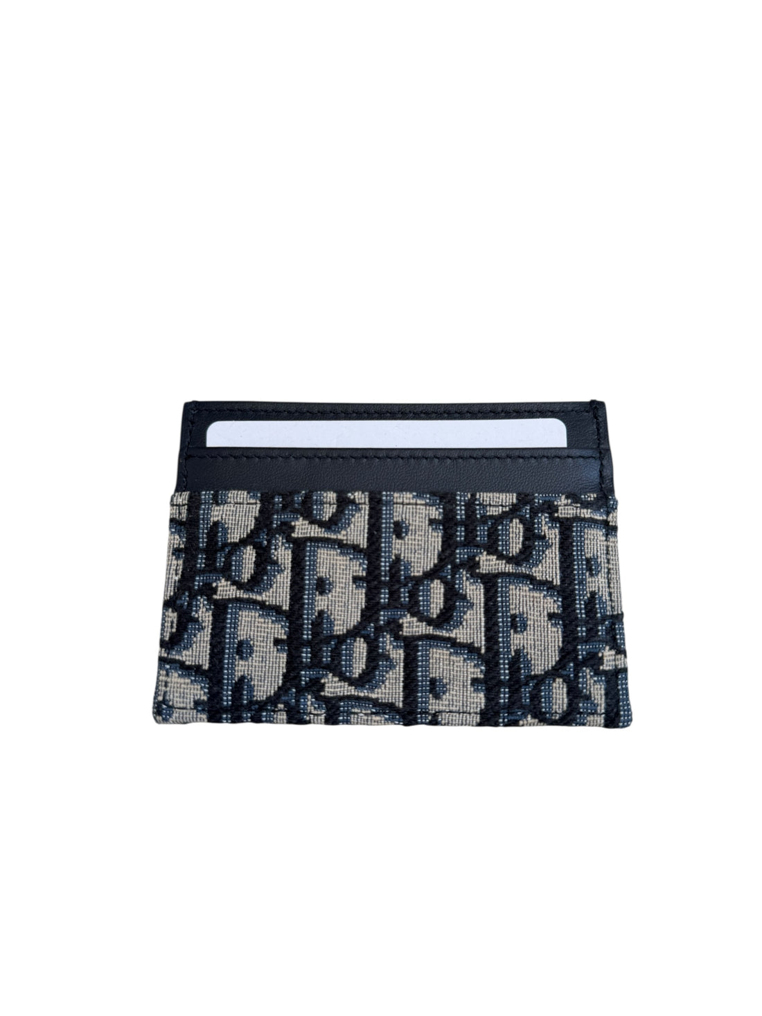 Dior 30 Montaigne Kartenetui in Dior Oblique Jacquard in Blau