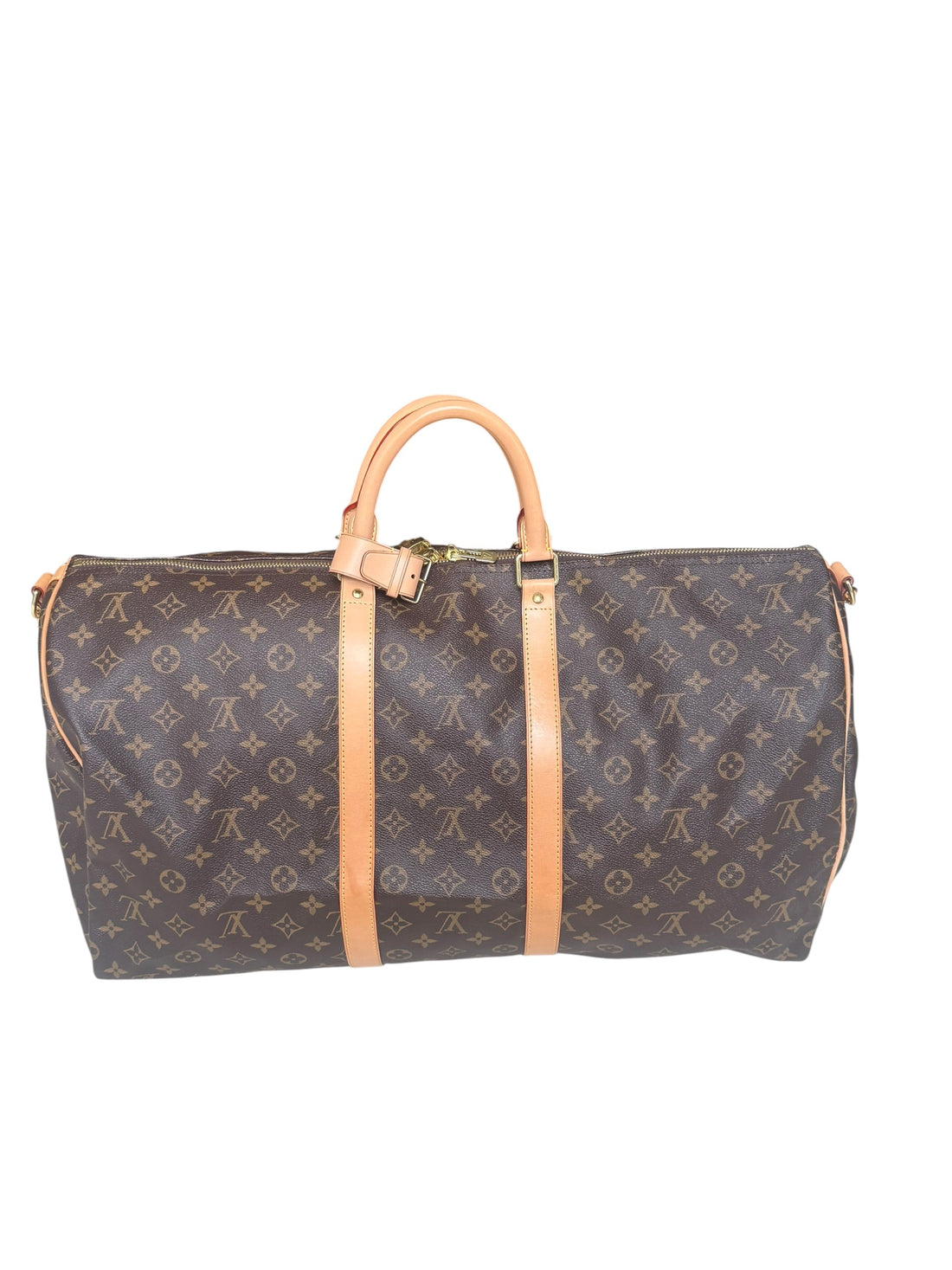 Louis Vuitton Keepall 55 in Monogram Canvas mit abnehmbarem und verstellbarem Schulterriemen