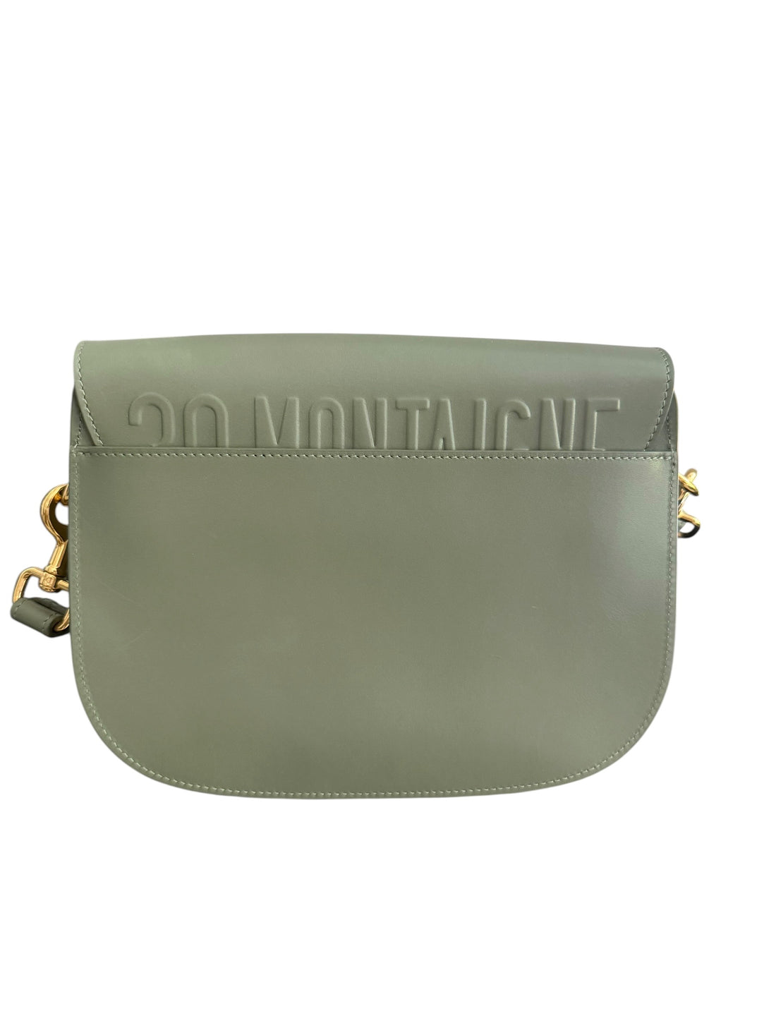 Sac porté épaule Bobby de Christian Dior en cuir de veau vert sauge avec détails en métal doré CD.