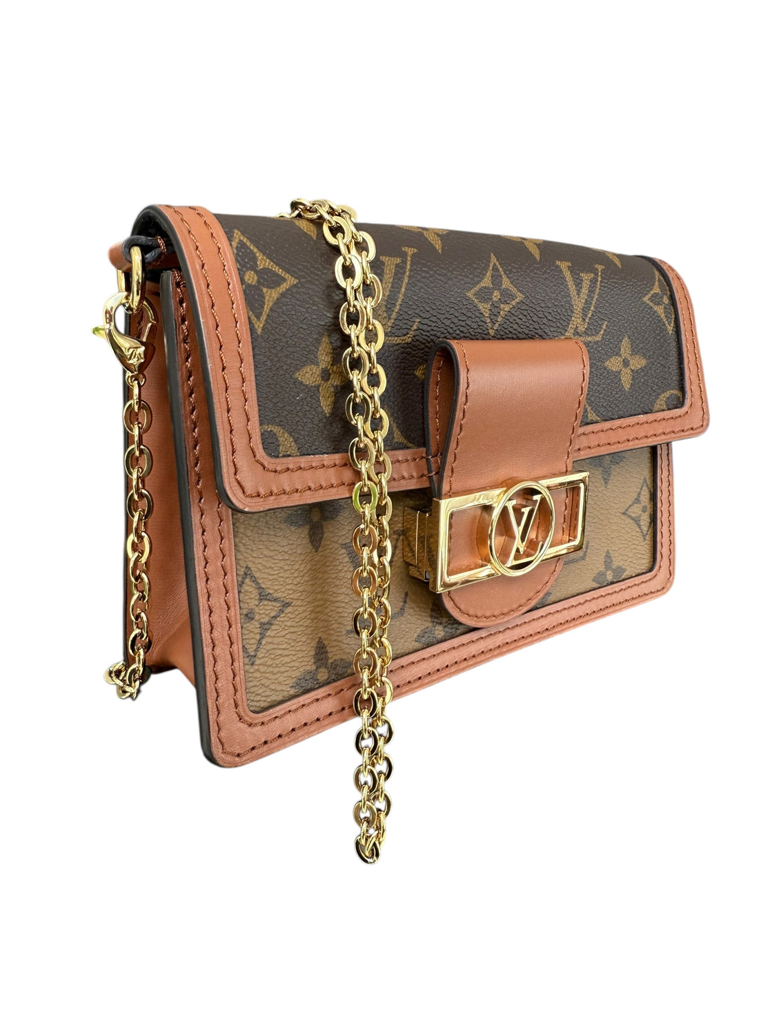 Louis Vuitton Dauphine WOC Wallet on Chain mit abnehmbarer Kette.