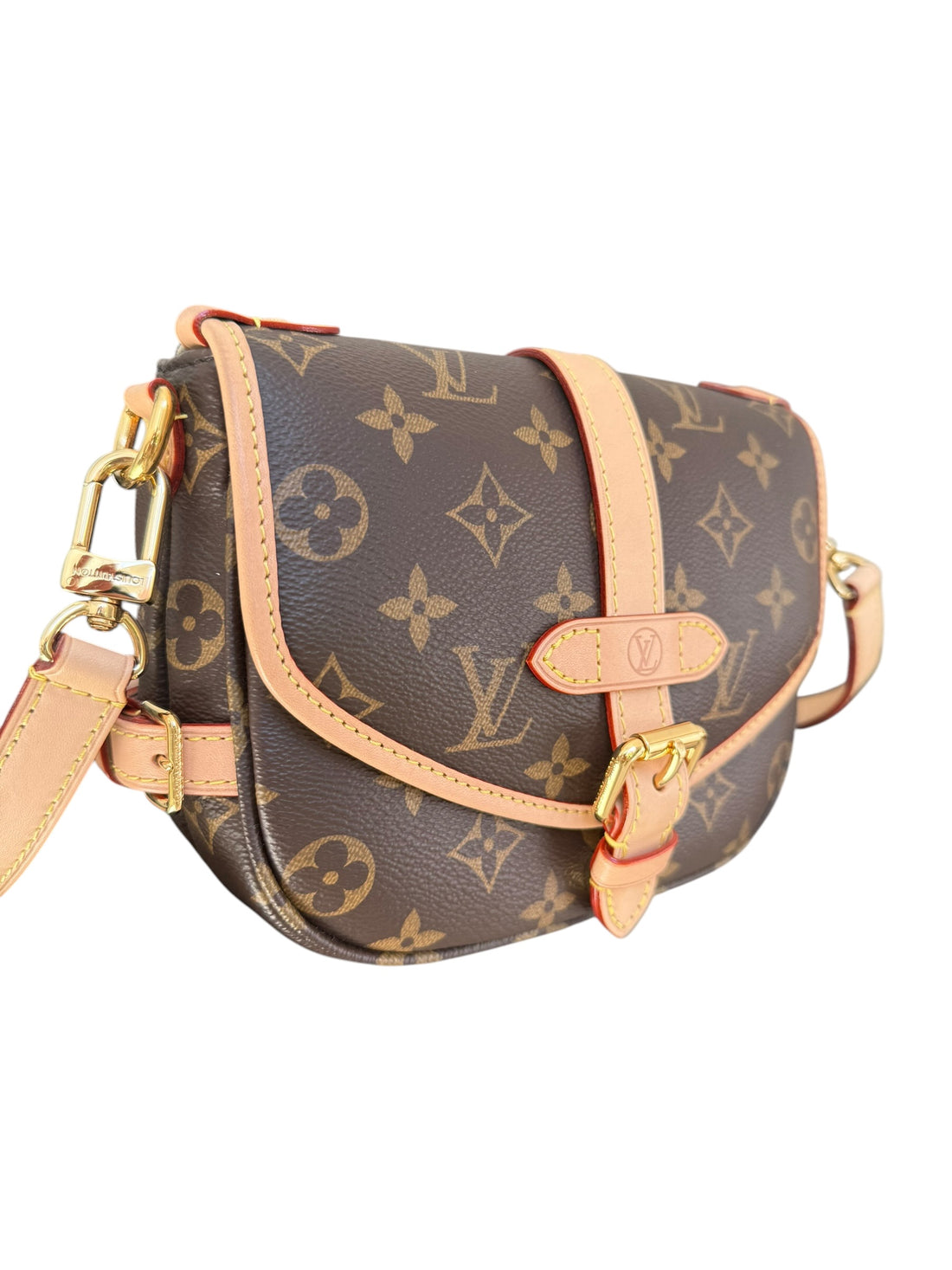 Louis Vuitton Saumur BB in Monogram Canvas mit abnehmbarem und verstellbarem Schulterriemen