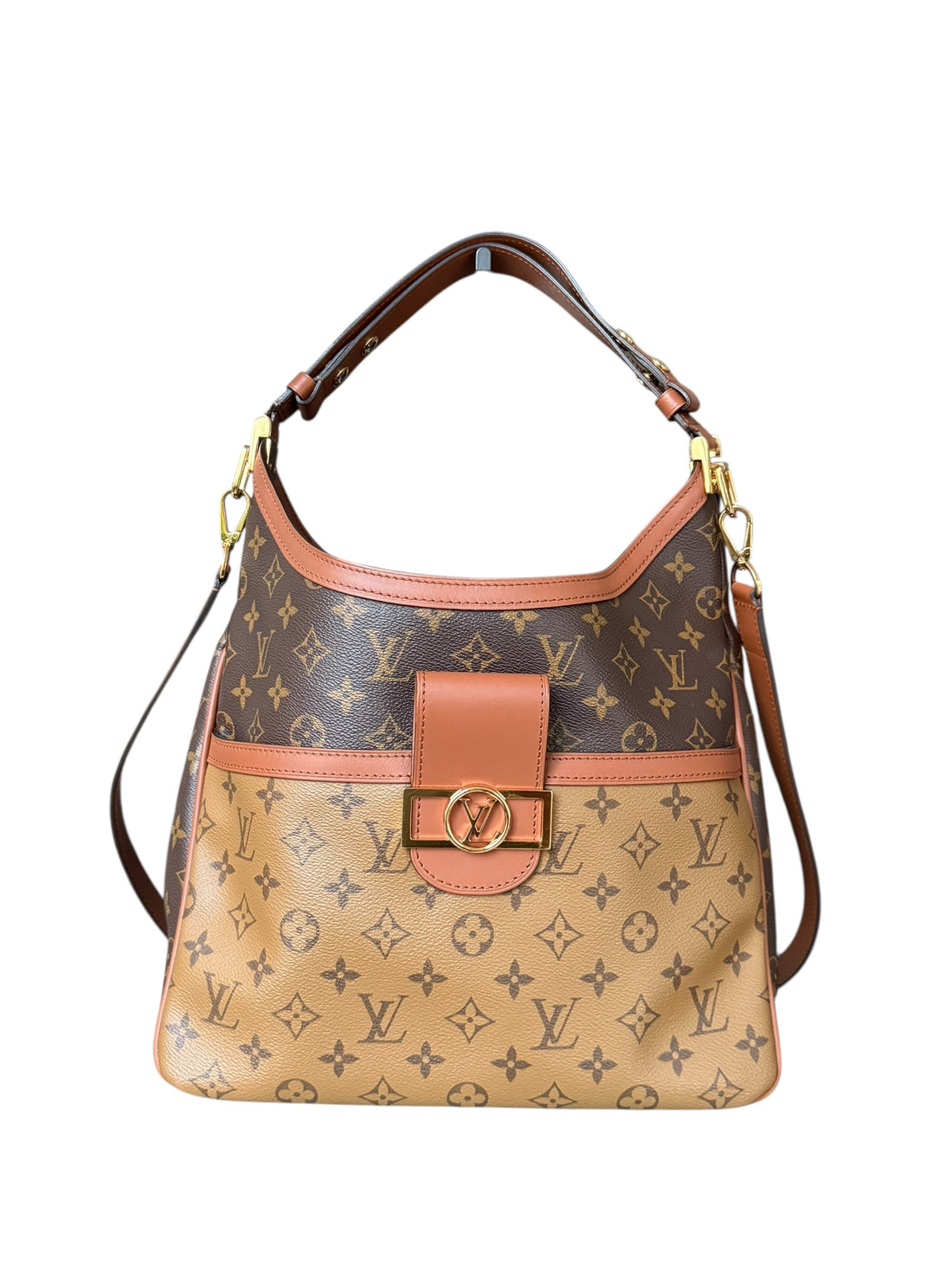 Louis Vuitton Dauphine Hobo Bag aus Monogram Reverse