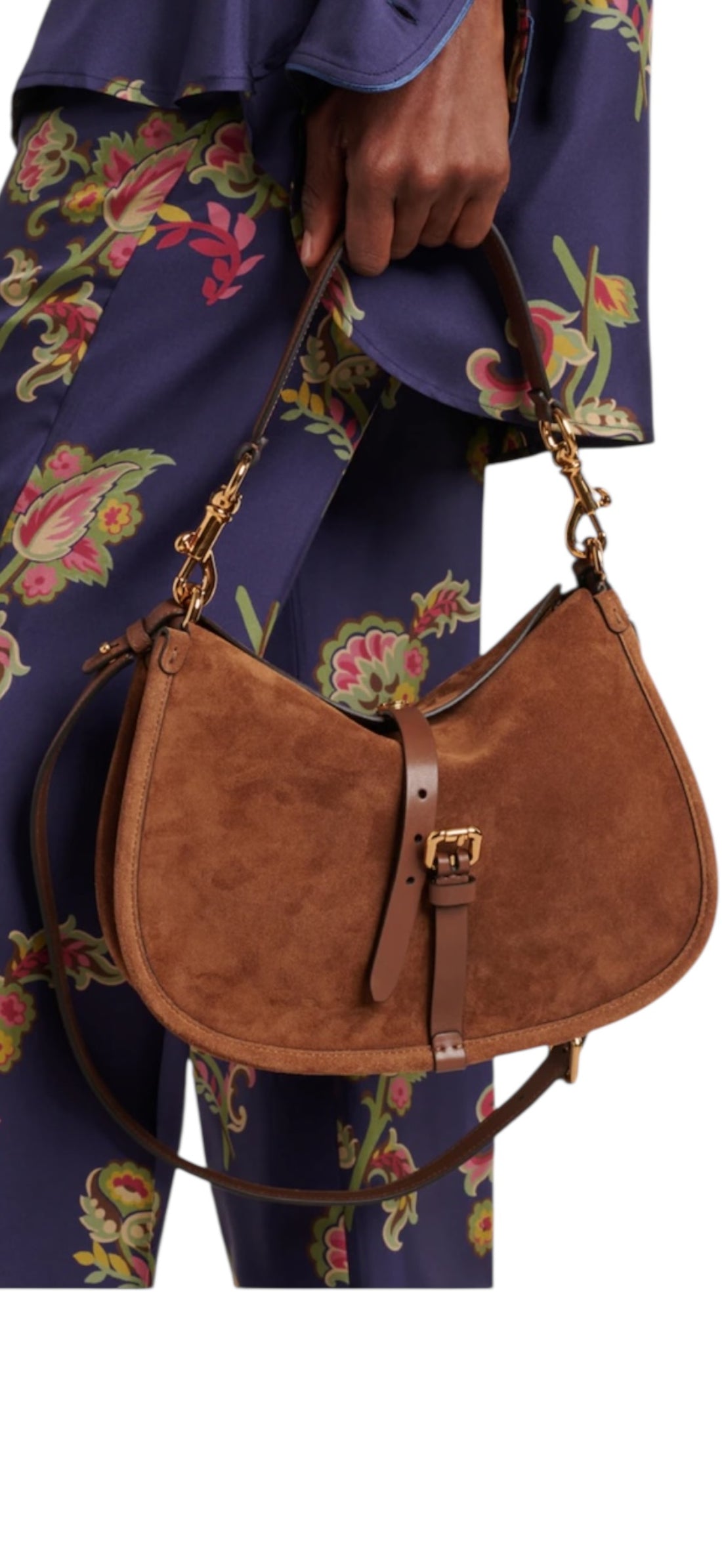ETRO Tote Bag Pony aus Wildleder mit zwei abnehmbaren Schulterriemen