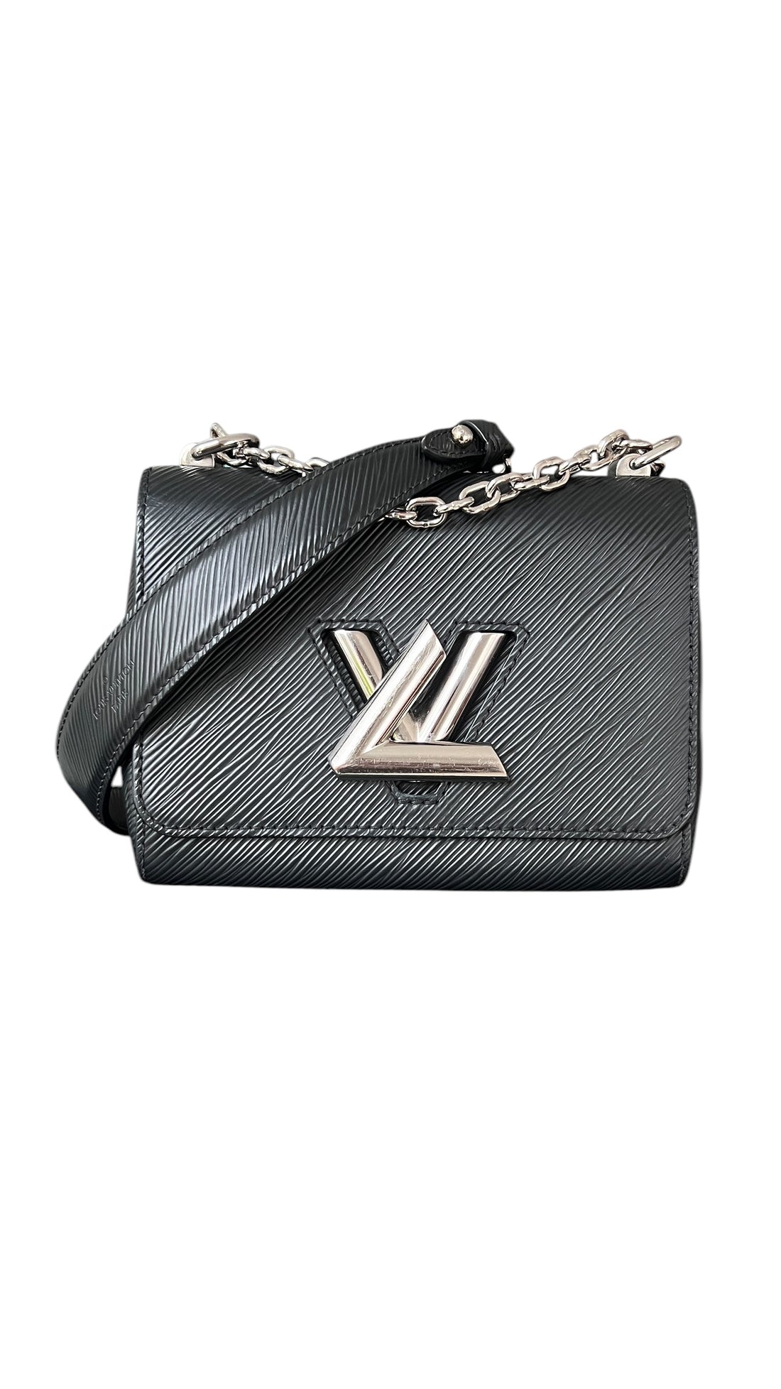 Louis Vuitton TWIST pm in schwarzem EPI Leder