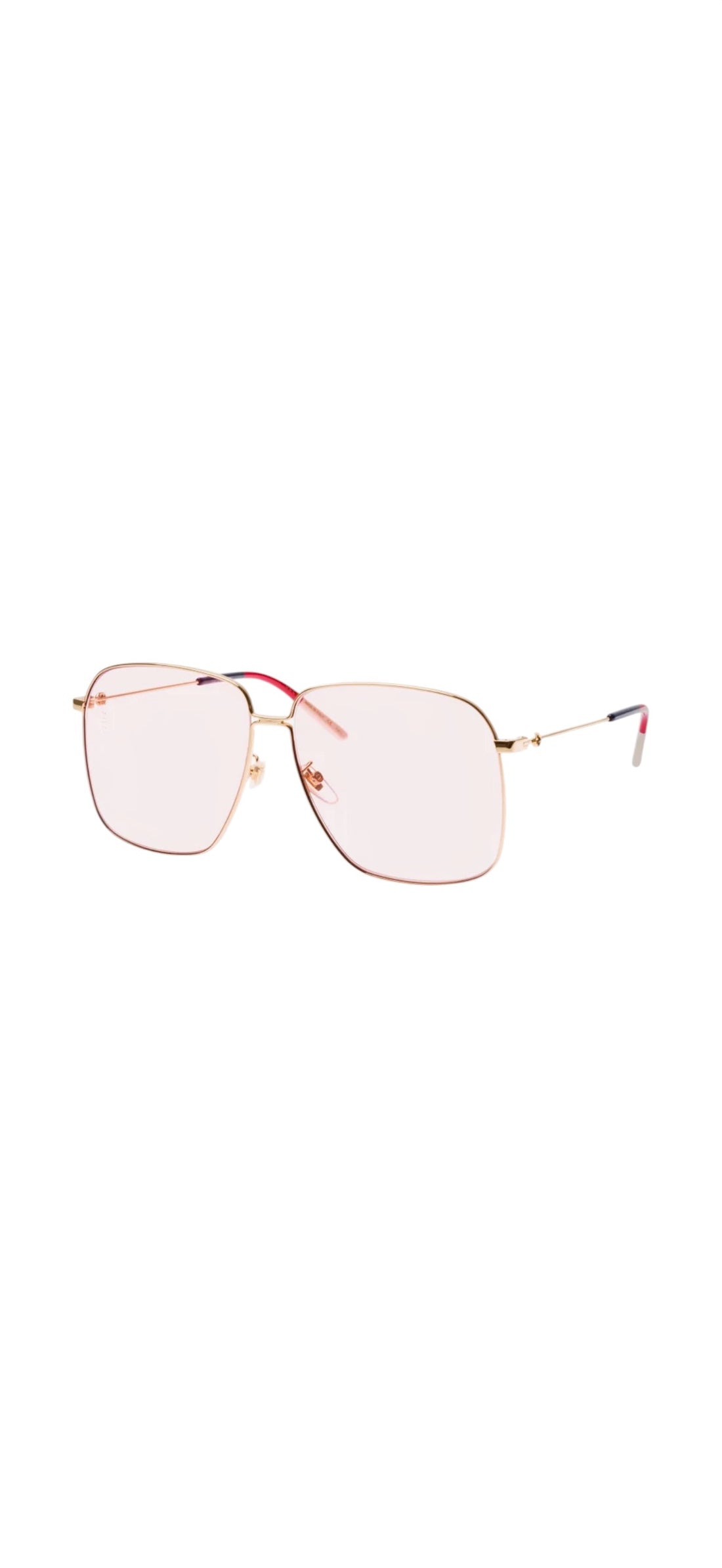 Lunettes de soleil Gucci style aviateur oversized dorées