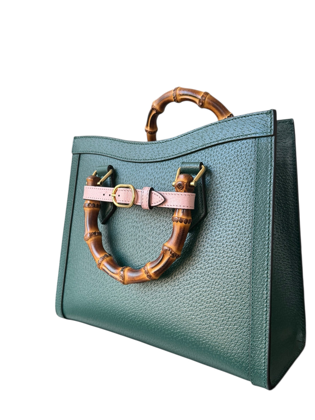 Gucci Diana Shopper in der Farbe grün mit Bambusgriffen