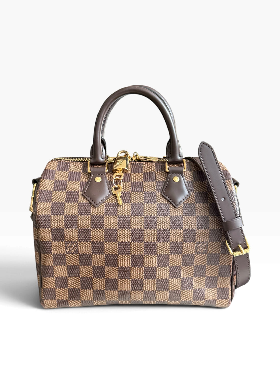 Louis Vuittion Speedy Bandoliere 25 in Damier Ebene.