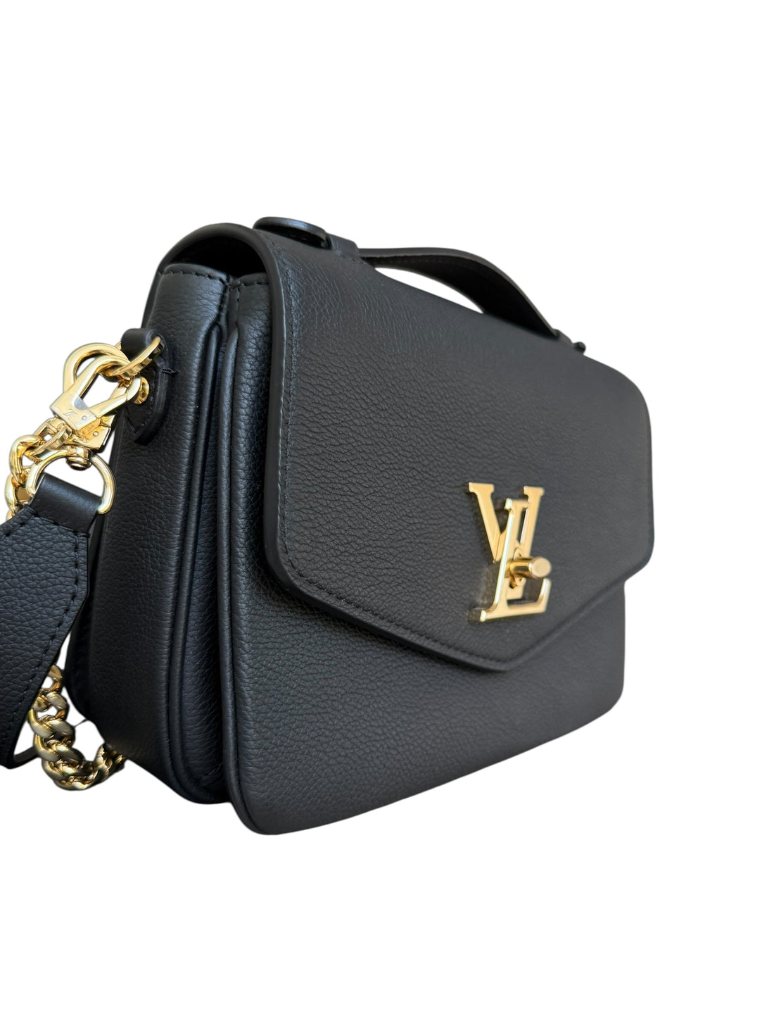 Louis Vuitton Oxford LockMe aus genarbtem schwarzem Kalbsleder