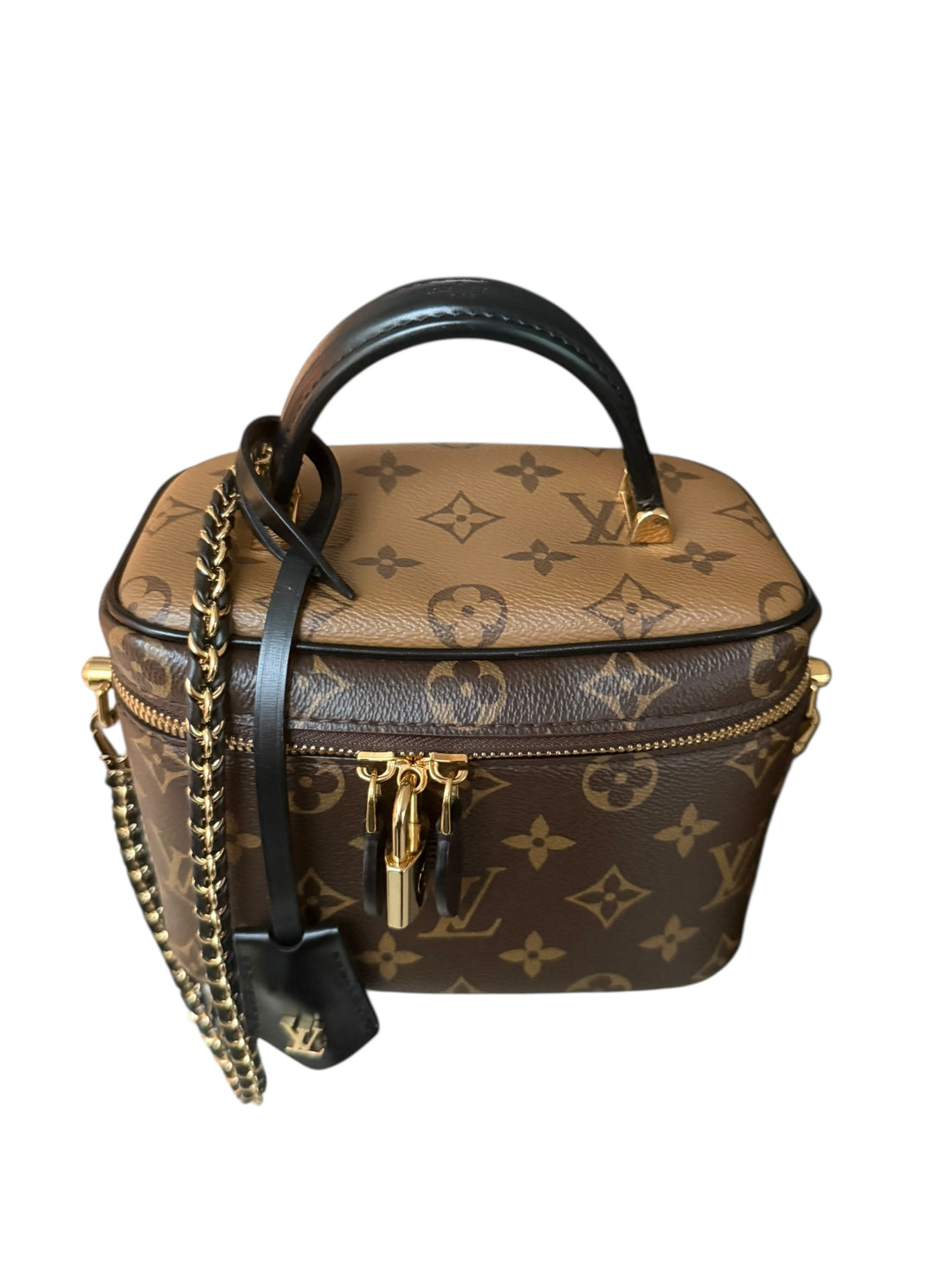 Louis Vuitton Vanity Bag pm aus beschichtetem Monogram Canvas und Monogram Reverse Canvas.
