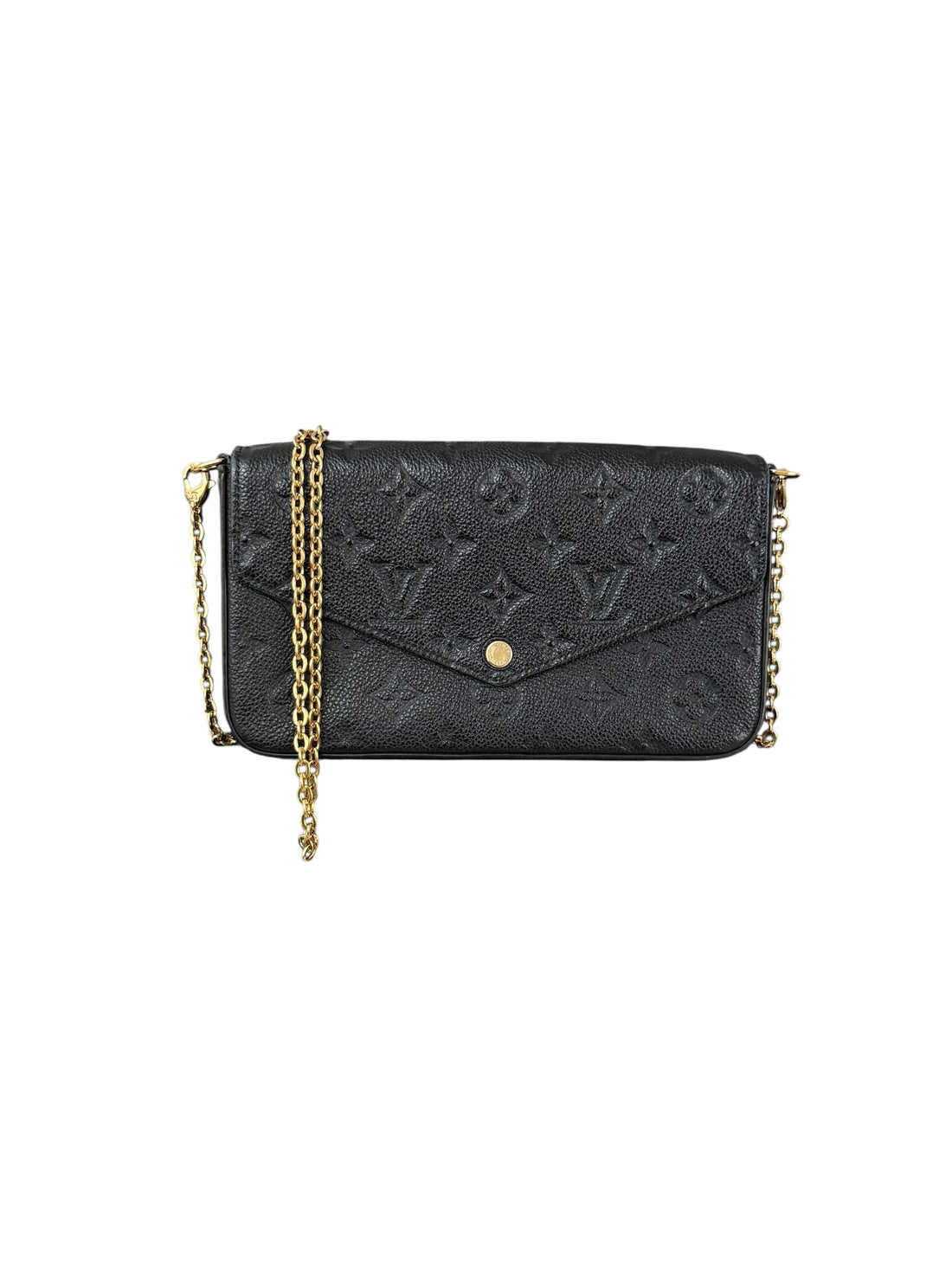 Louis Vuitton Félicie Pochette aus geprägtem, geschmeidigem, genarbtem Monogram Empreinte Leder