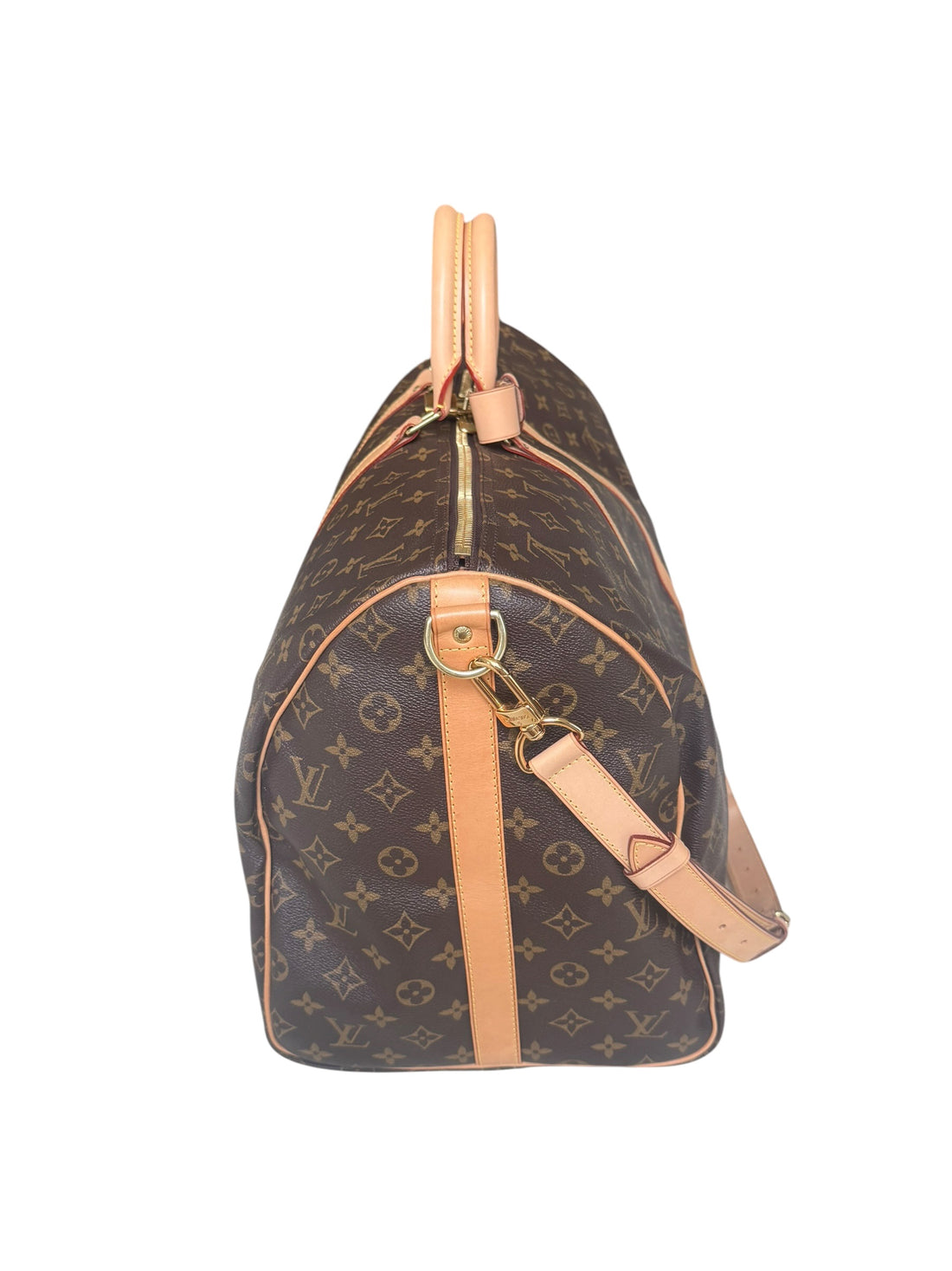 Louis Vuitton Keepall 55 in Monogram Canvas mit abnehmbarem und verstellbarem Schulterriemen