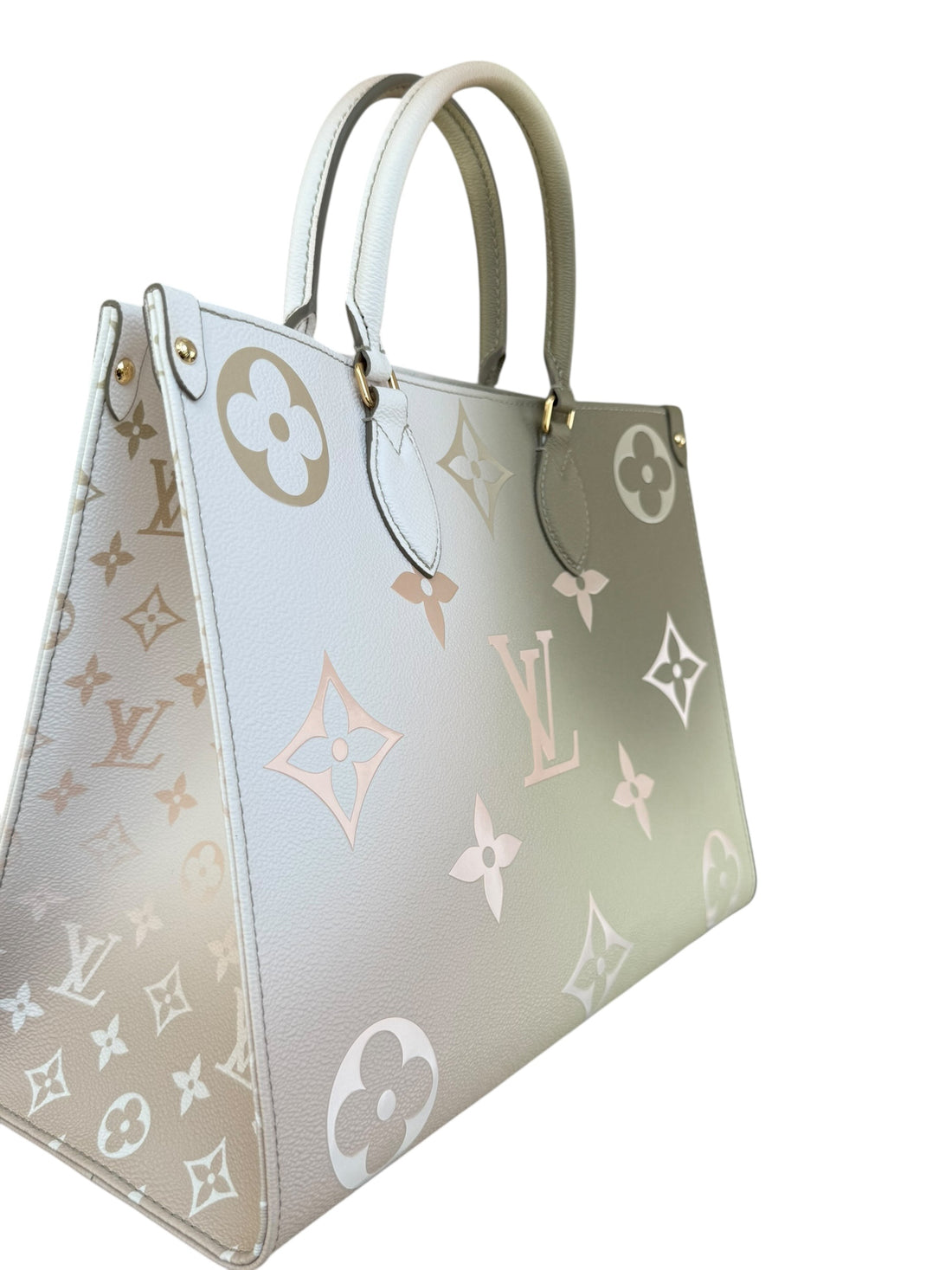 Louis Vuitton On-The-Go MM Sunset Monogram Khaki aus der Spring Kollektion