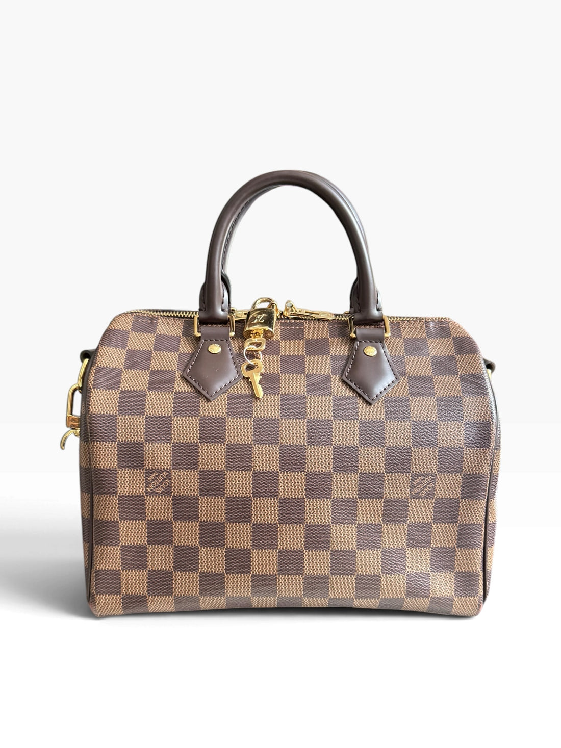 Louis Vuittion Speedy Bandoliere 25 in Damier Ebene.