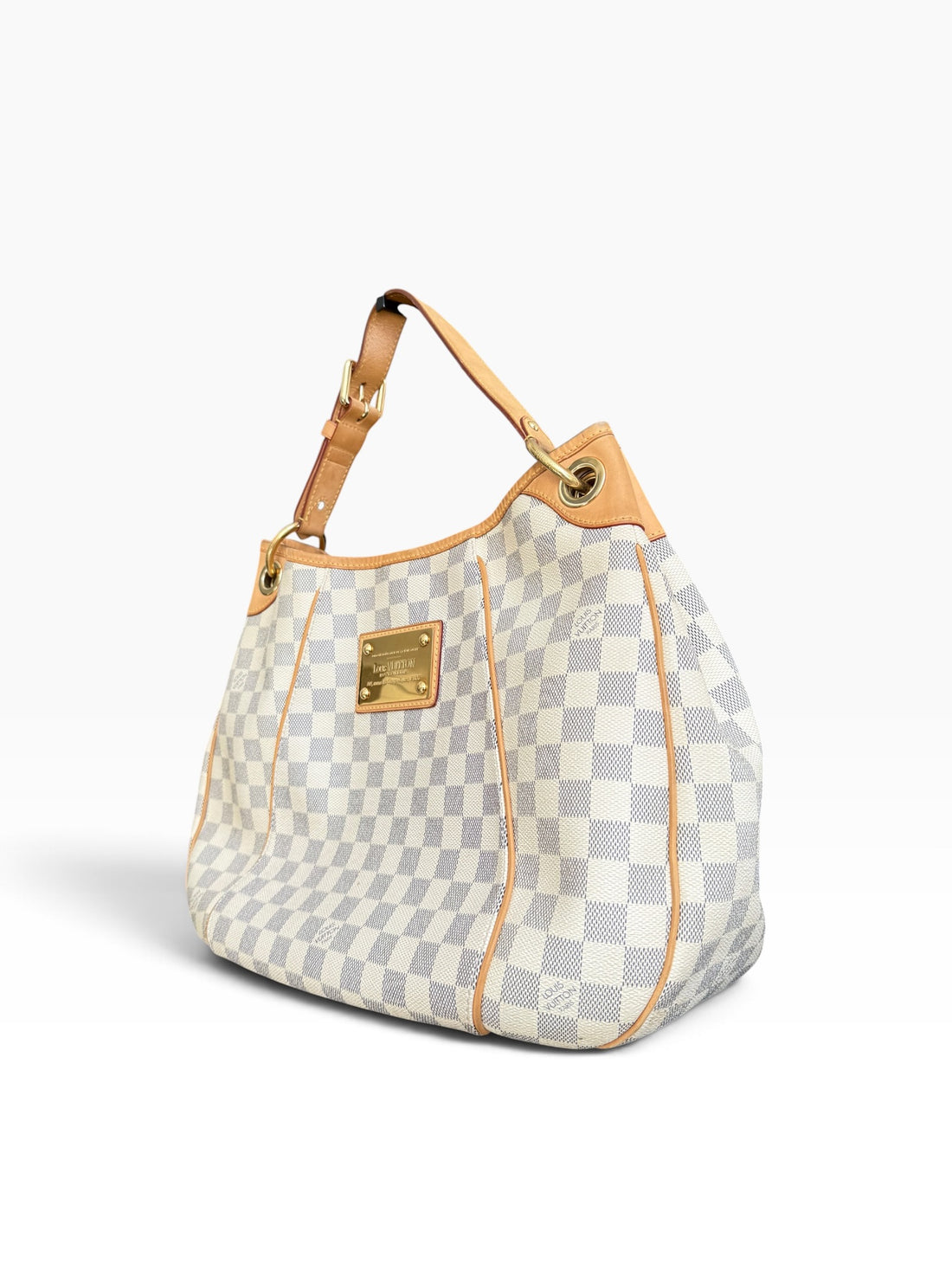 Louis Vuitton Galliera PM aus Damier Azur Canvas. Verstellbarer Schulriemen.