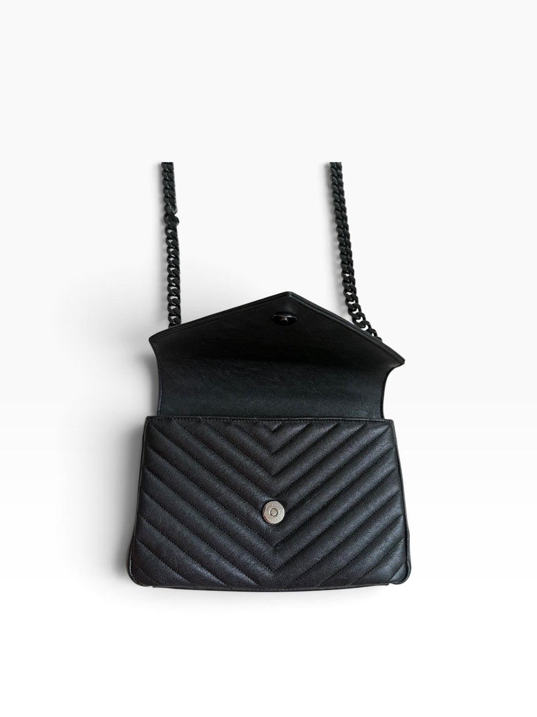 Borsa YSL Saint Laurent College Medium tutta nera (all black)