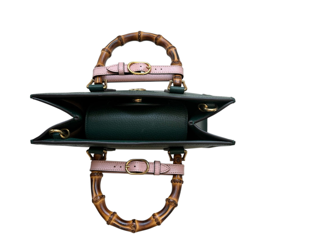 Gucci Diana Shopper in der Farbe grün mit Bambusgriffen