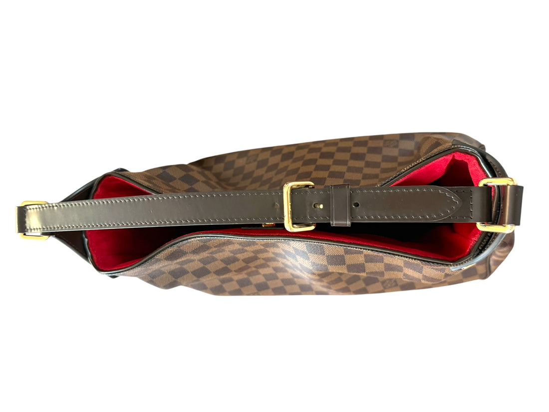 Louis Vuitton Reggia in Damier Ebene mit verstellbarem Schulterriemen.