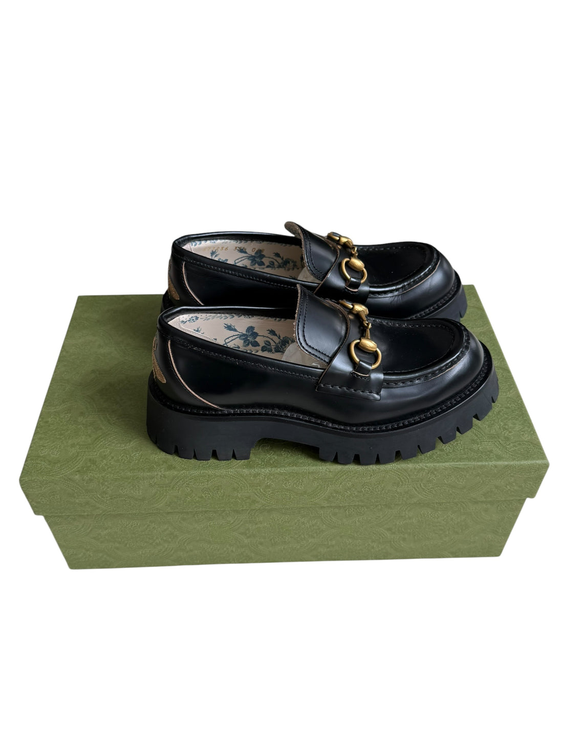 Gucci Horsebit Loafer in der Grösse 35 1/2 aus schwarzem Leder und goldfarbener Horsebit Schnalle