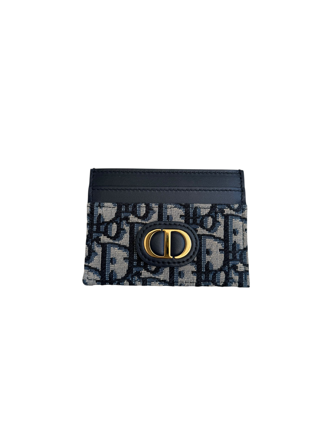 Dior 30 Montaigne Kartenetui in Dior Oblique Jacquard in Blau